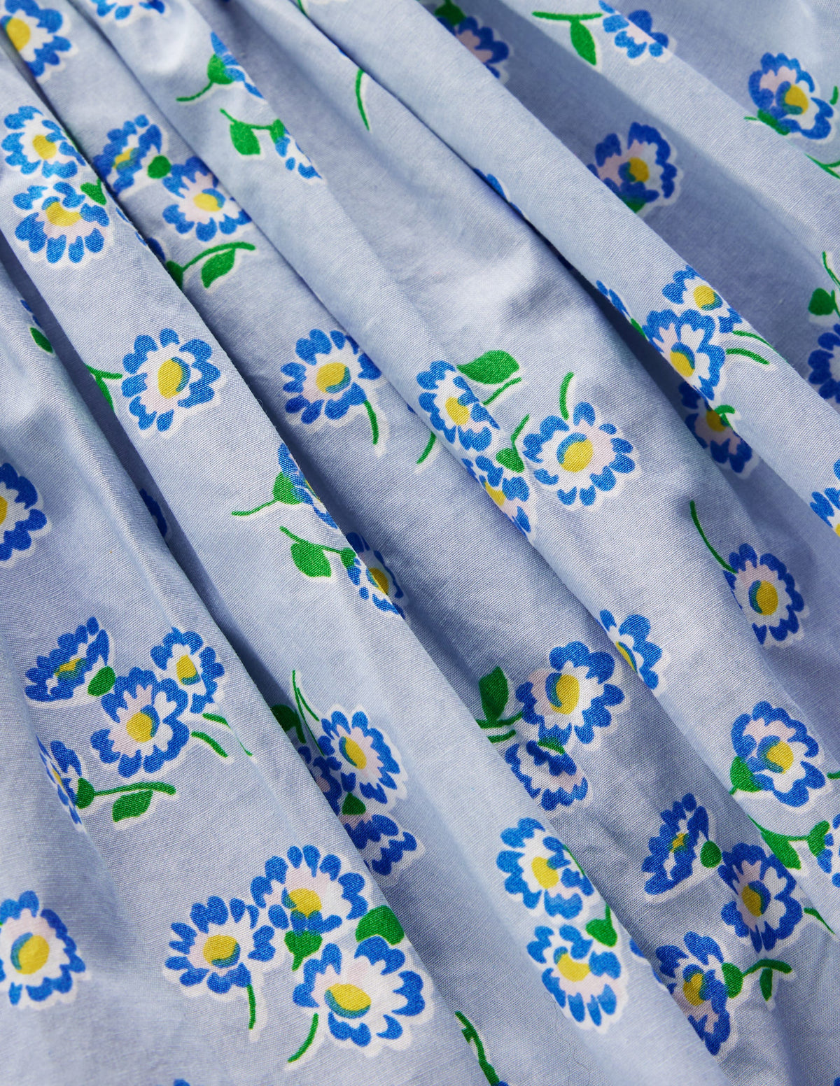 Bubble Hem Rib Dress-Misty Blue Daisy - Image 6