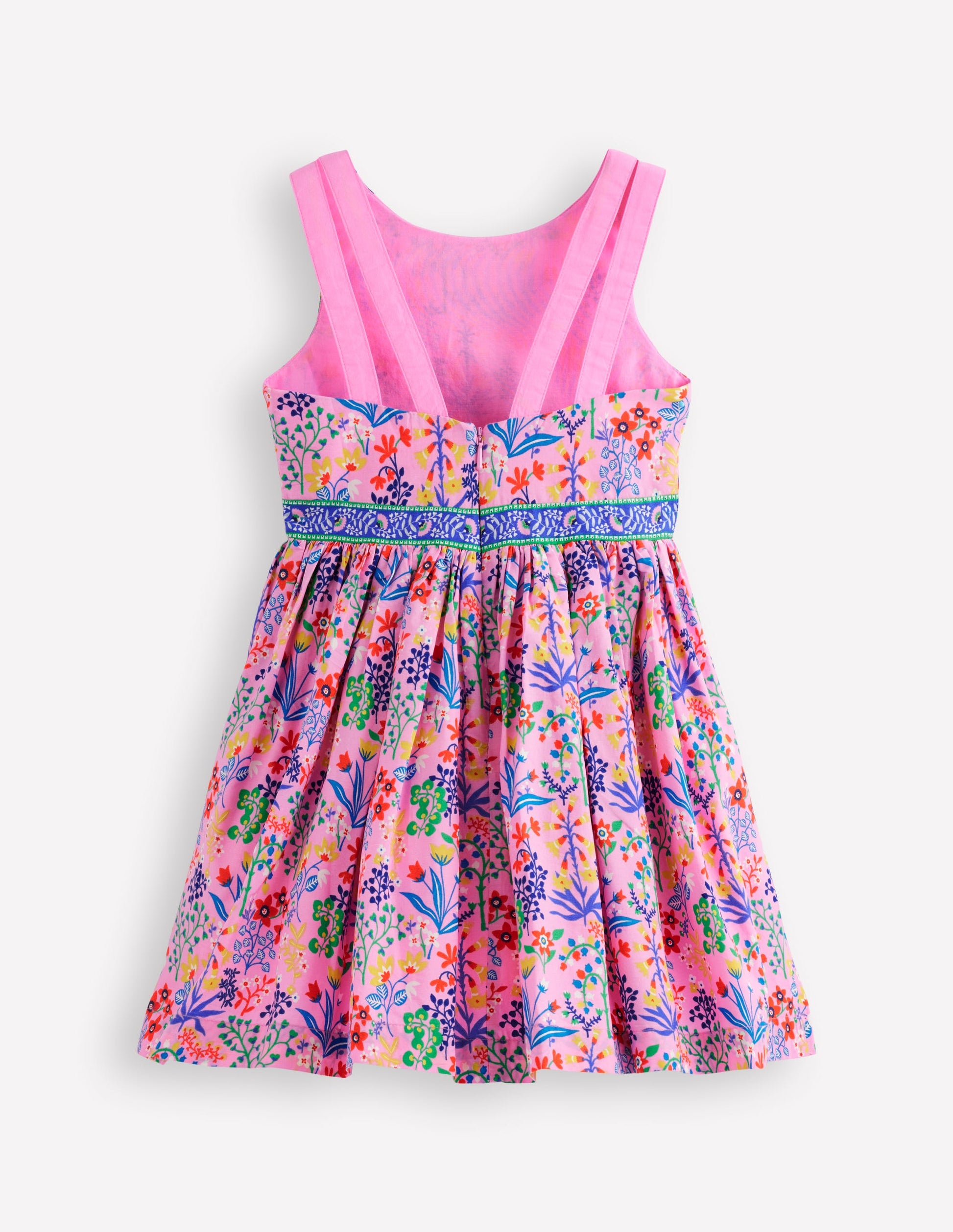 Boden Girls Multi Strap Flare Dress in Pink | Size 4-5 Years Boden Girls Multi Strap Flare Dress in Pink | Size 4-5 Years