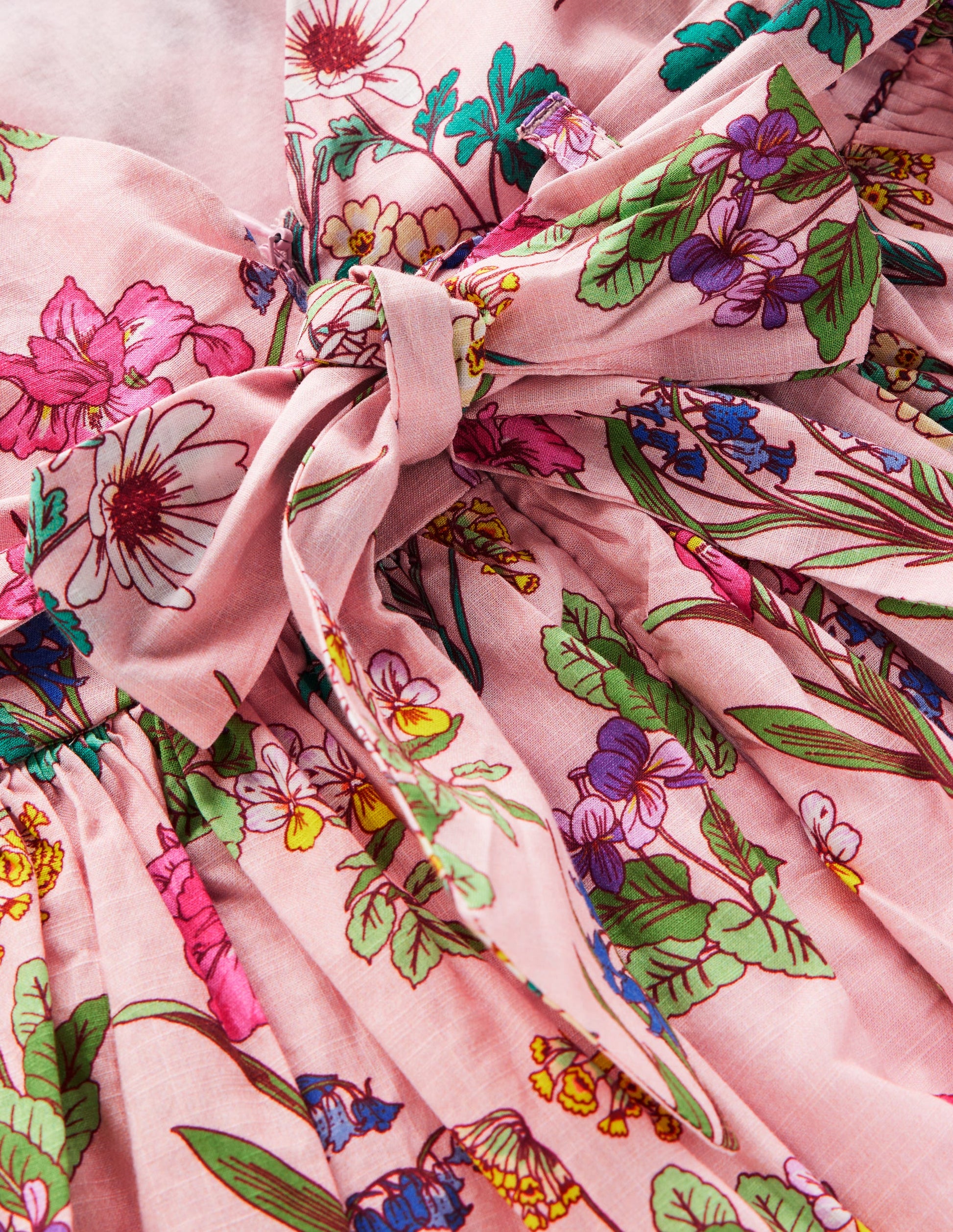 boden pink floral dress Bow Back Midi Dress - Pink Floral