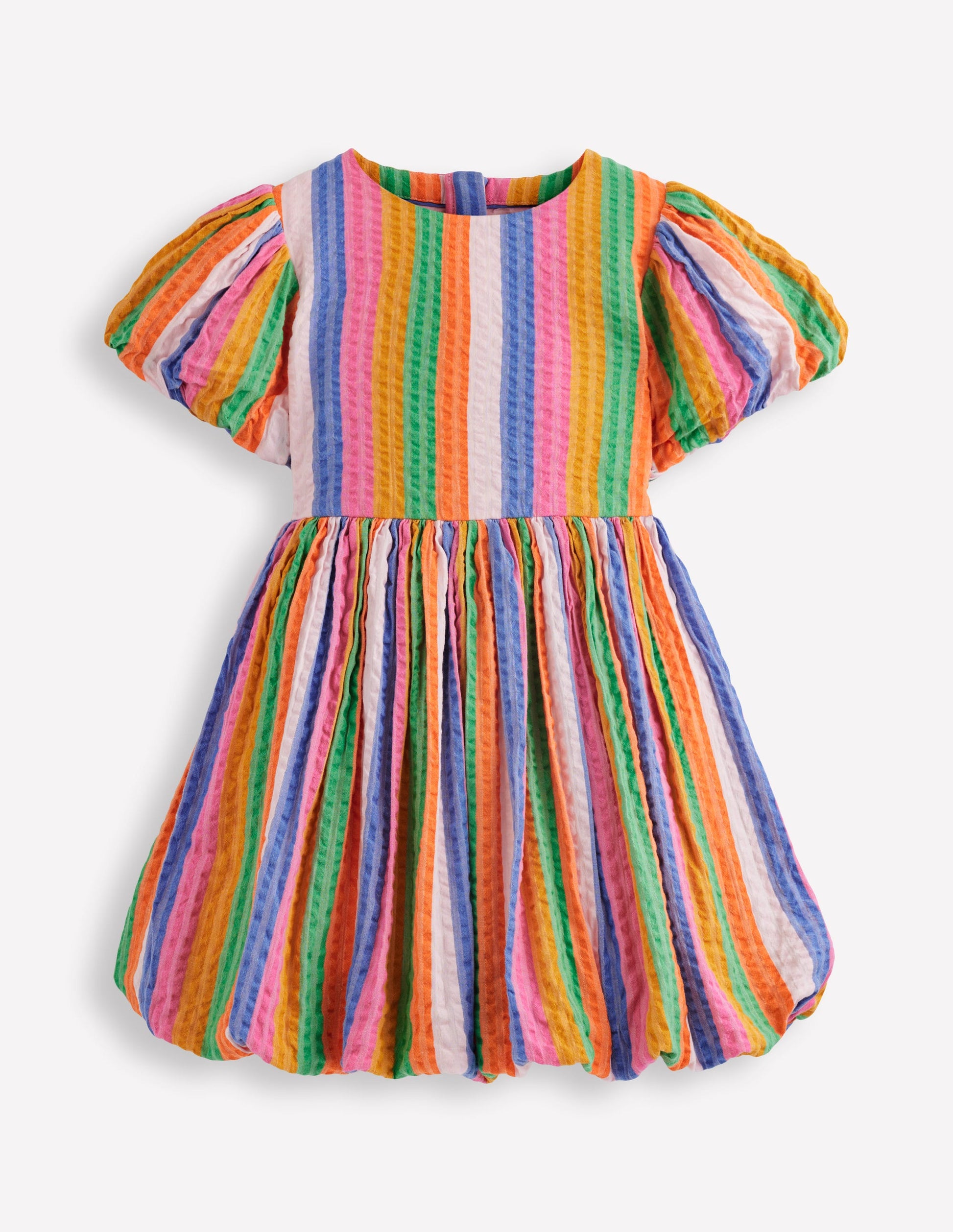 Bubble Hem Dress-Multi Stripe | Boden USA Bubble Hem Dress-Multi Stripe | Boden USA