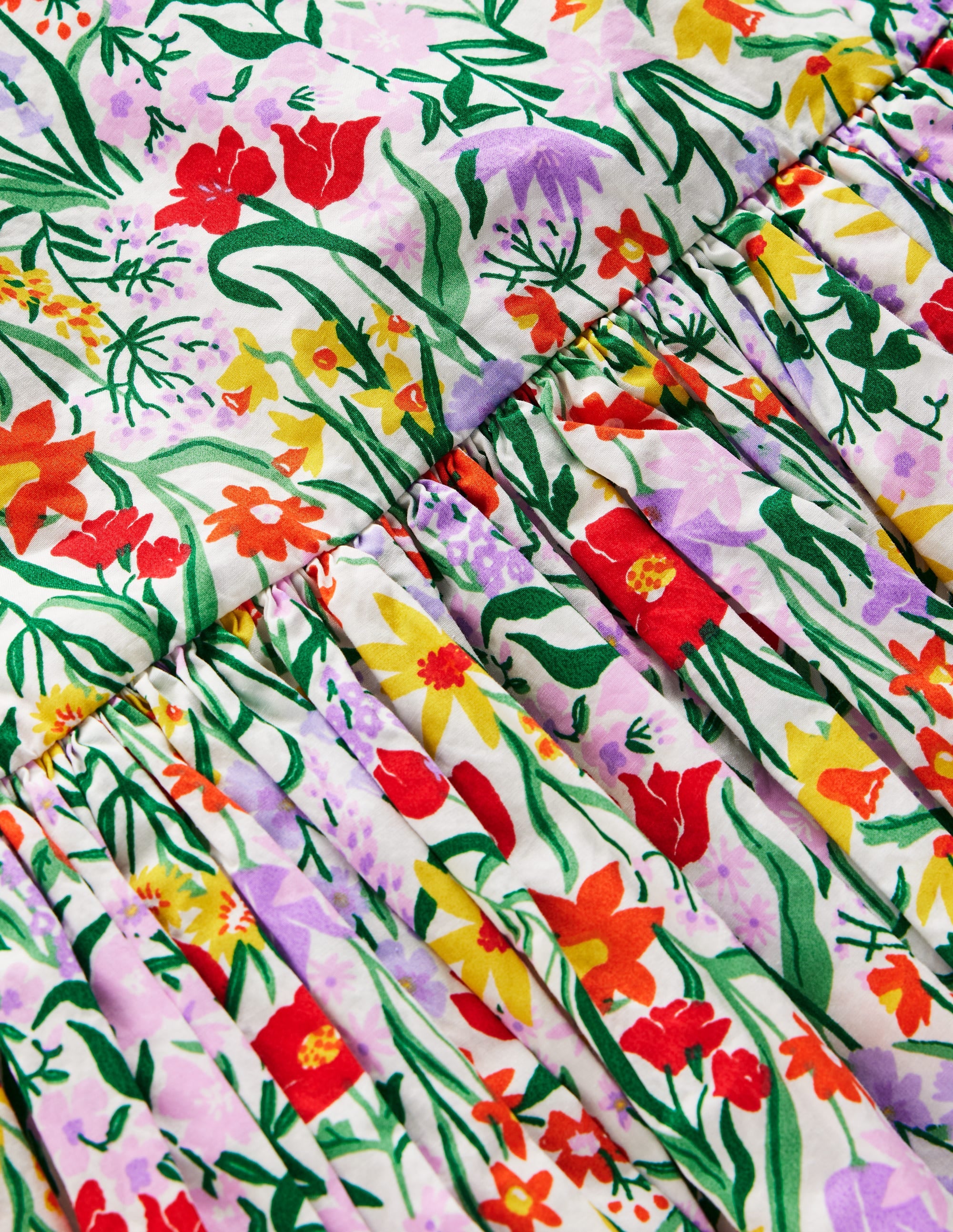 Bubble Hem Dress-Honeysuckle Flower Vine - Image 4