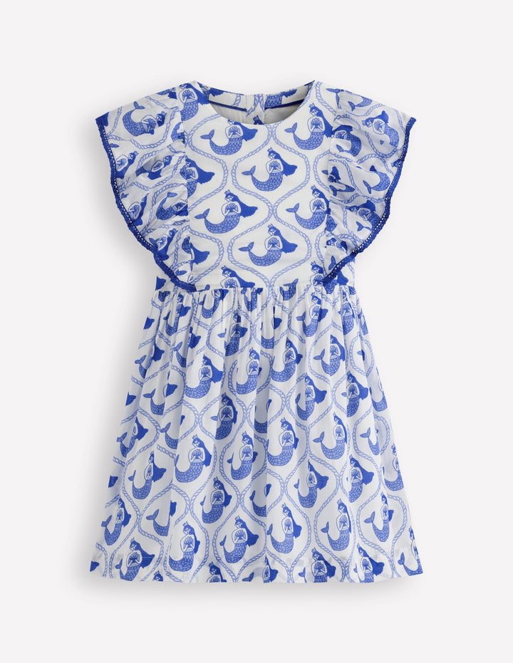 Pretty Woven Dress-Soft Ivory Mermaid Toile