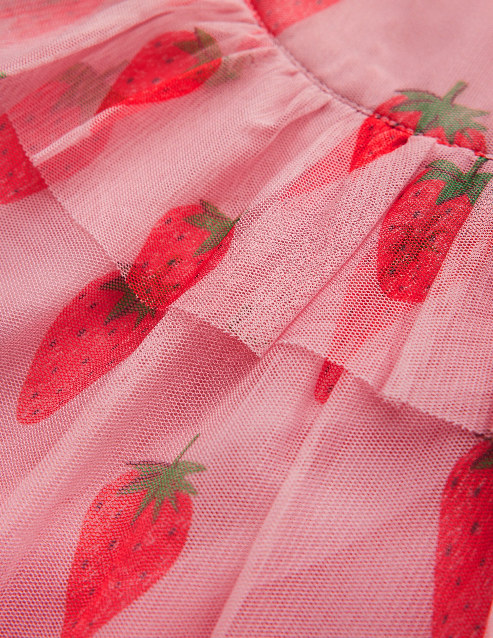 pink strawberry tulle dress Baby Girl Sparkle Strawberry Tulle Dress 6-9 months / Pink