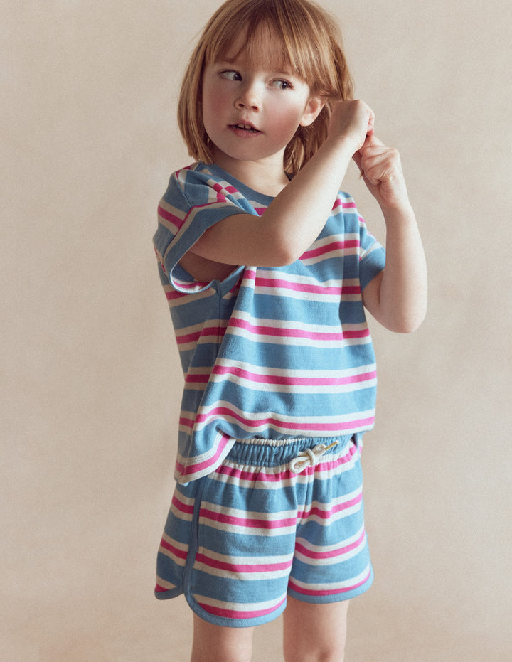 Jersey Boxing Short-Blue Stripe