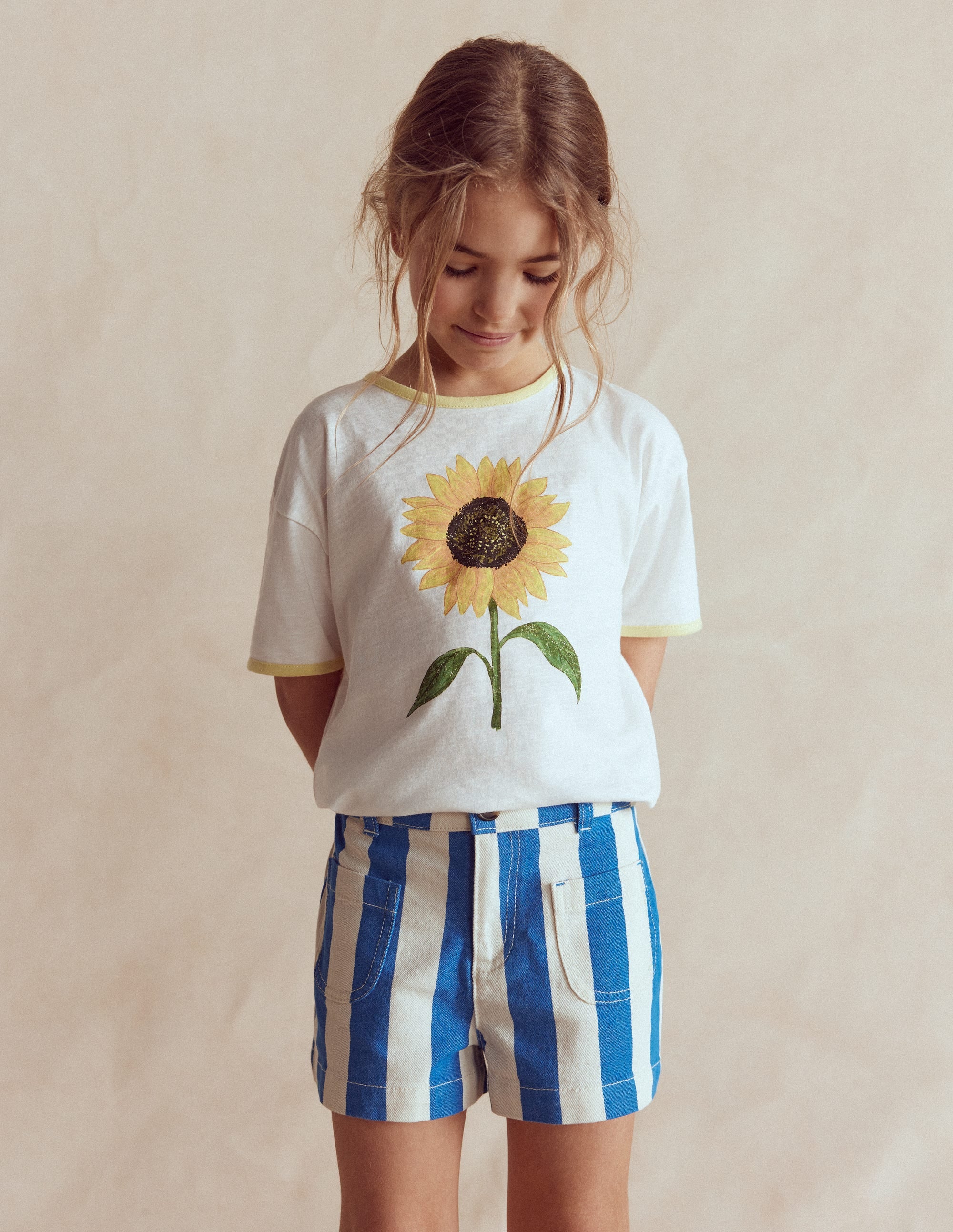 Patch Pocket Shorts-Kingfisher Blue/ Ivory - Image 1