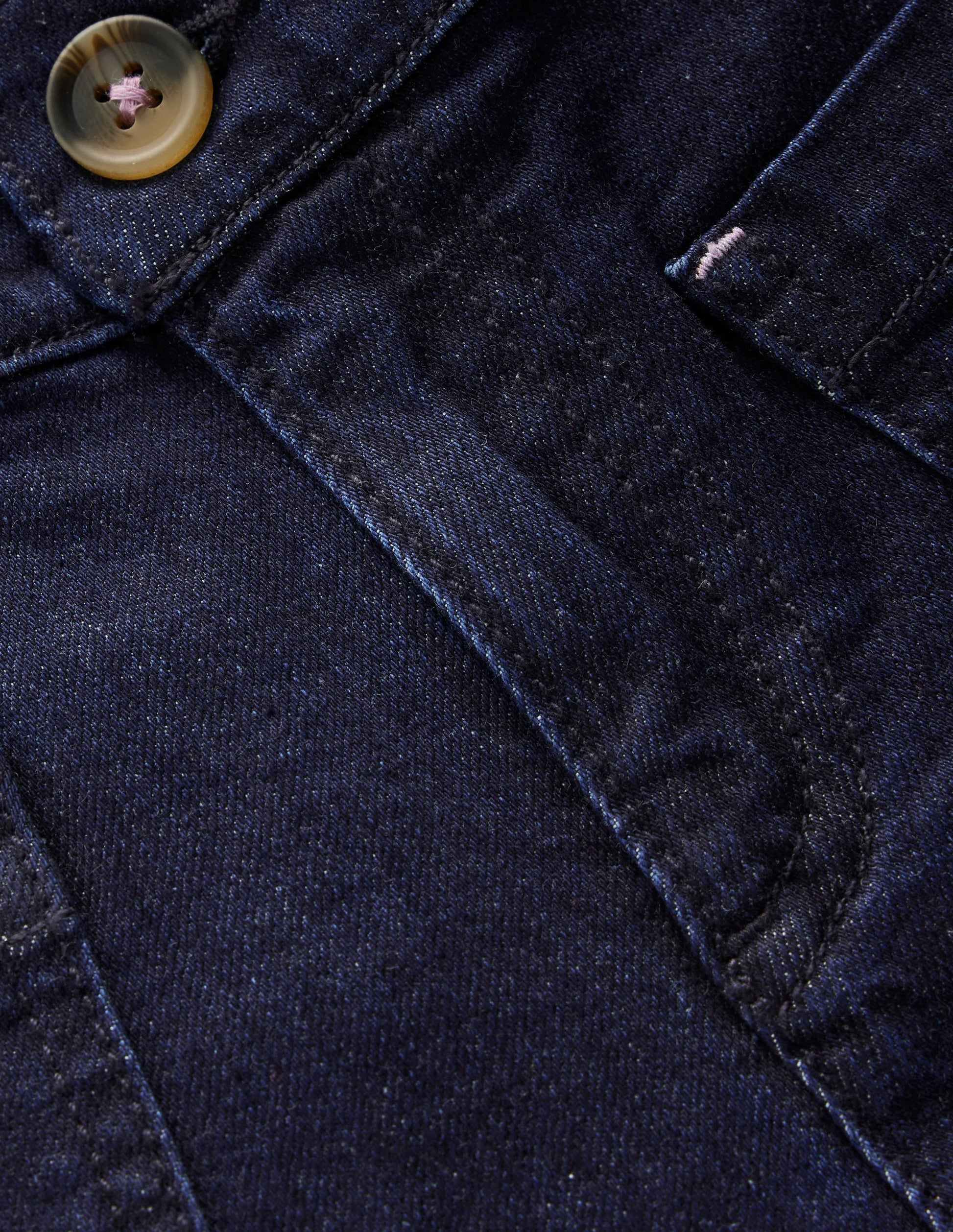 Patch Pocket Shorts-Dark Wash Denim-3