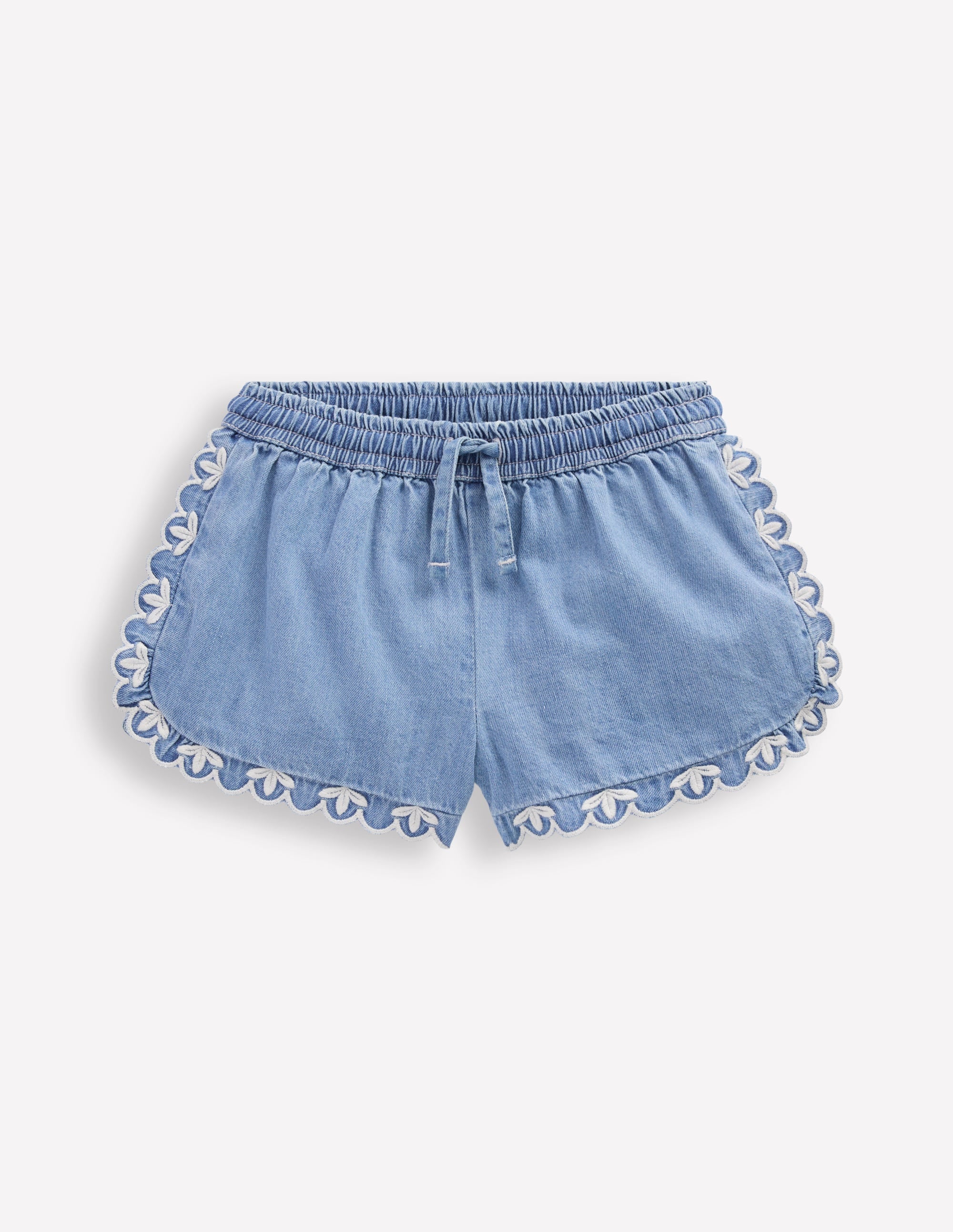 Pull-on Woven Shorts-Chambray - Image 1