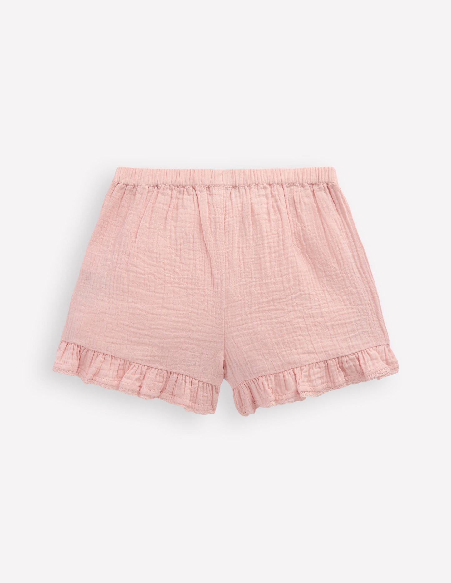 Frill Woven Shorts-Lotus Strawberry