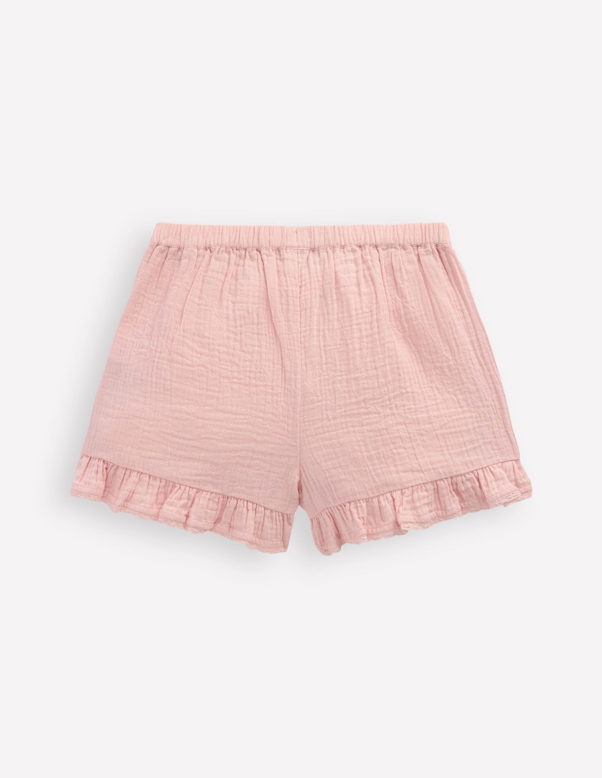Frill Woven Shorts-Lotus Strawberry-4