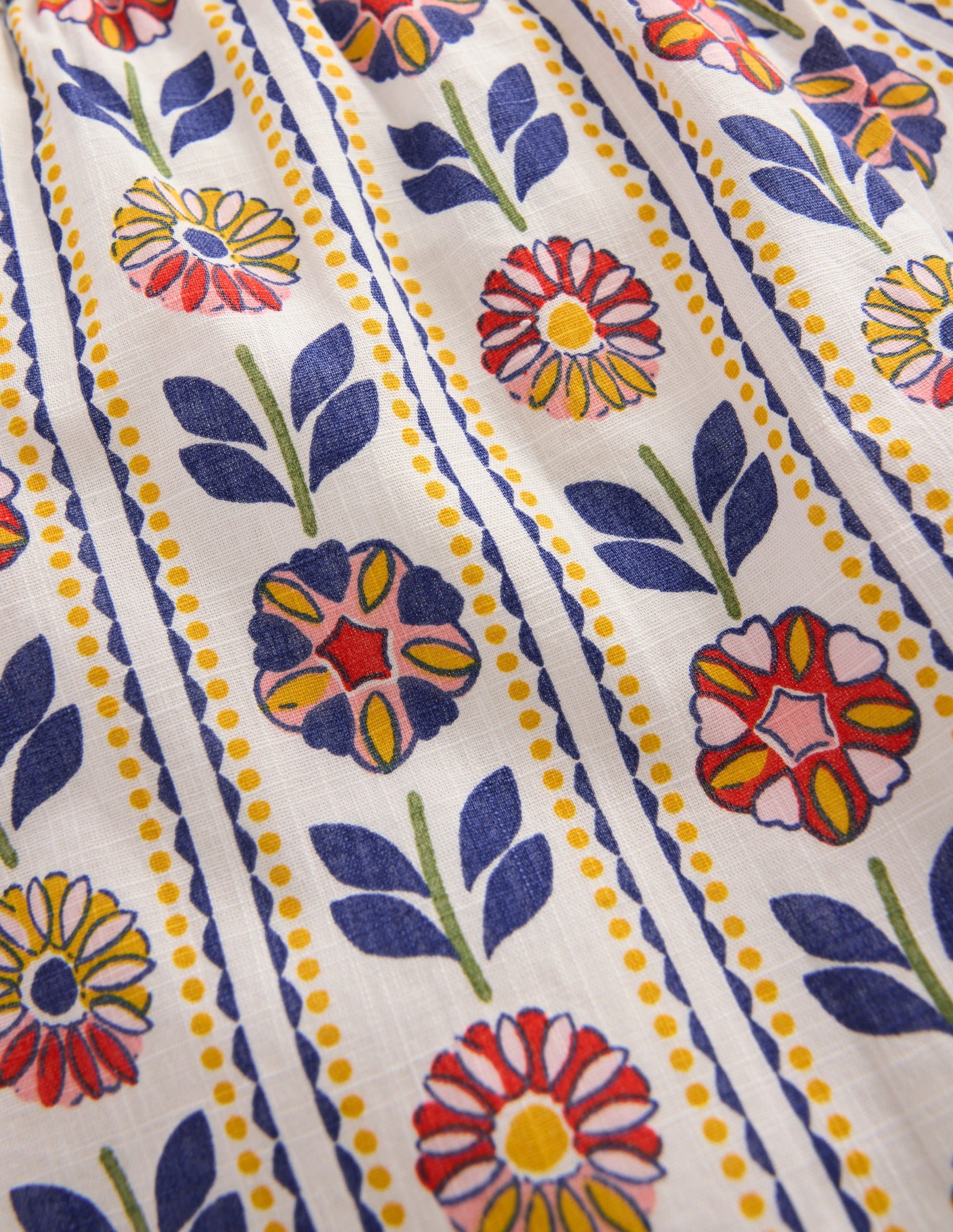 Pull-on Vacation Shorts-Ivory Floral Stripe-5