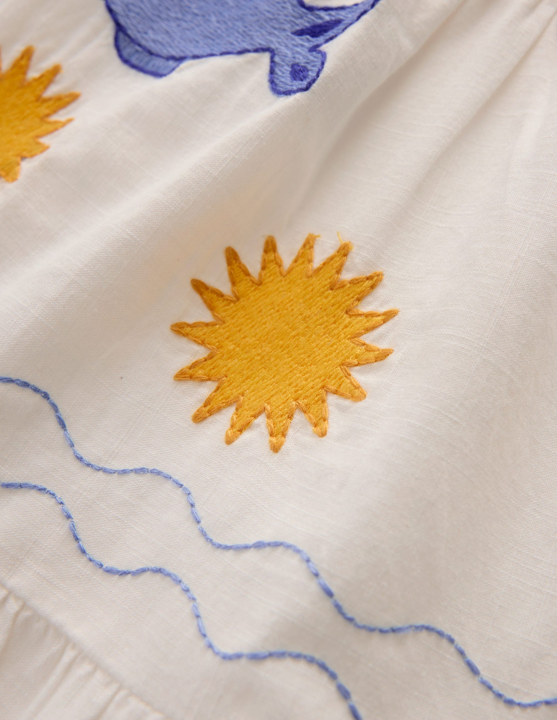 Midi Tiered Skirt-Ivory Embroidered-3