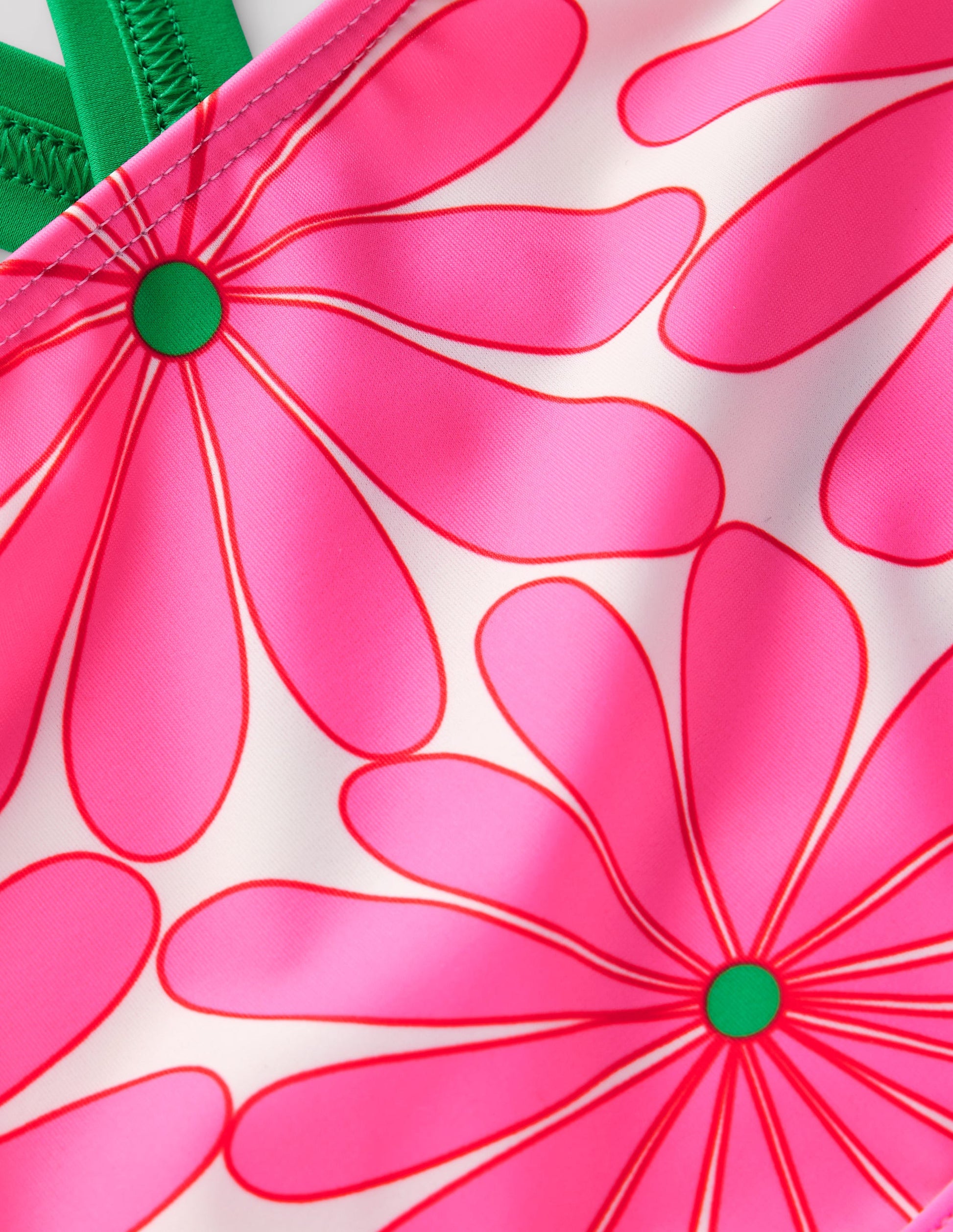 Cross-back Bikini Top-Festival Pink Daisy-5