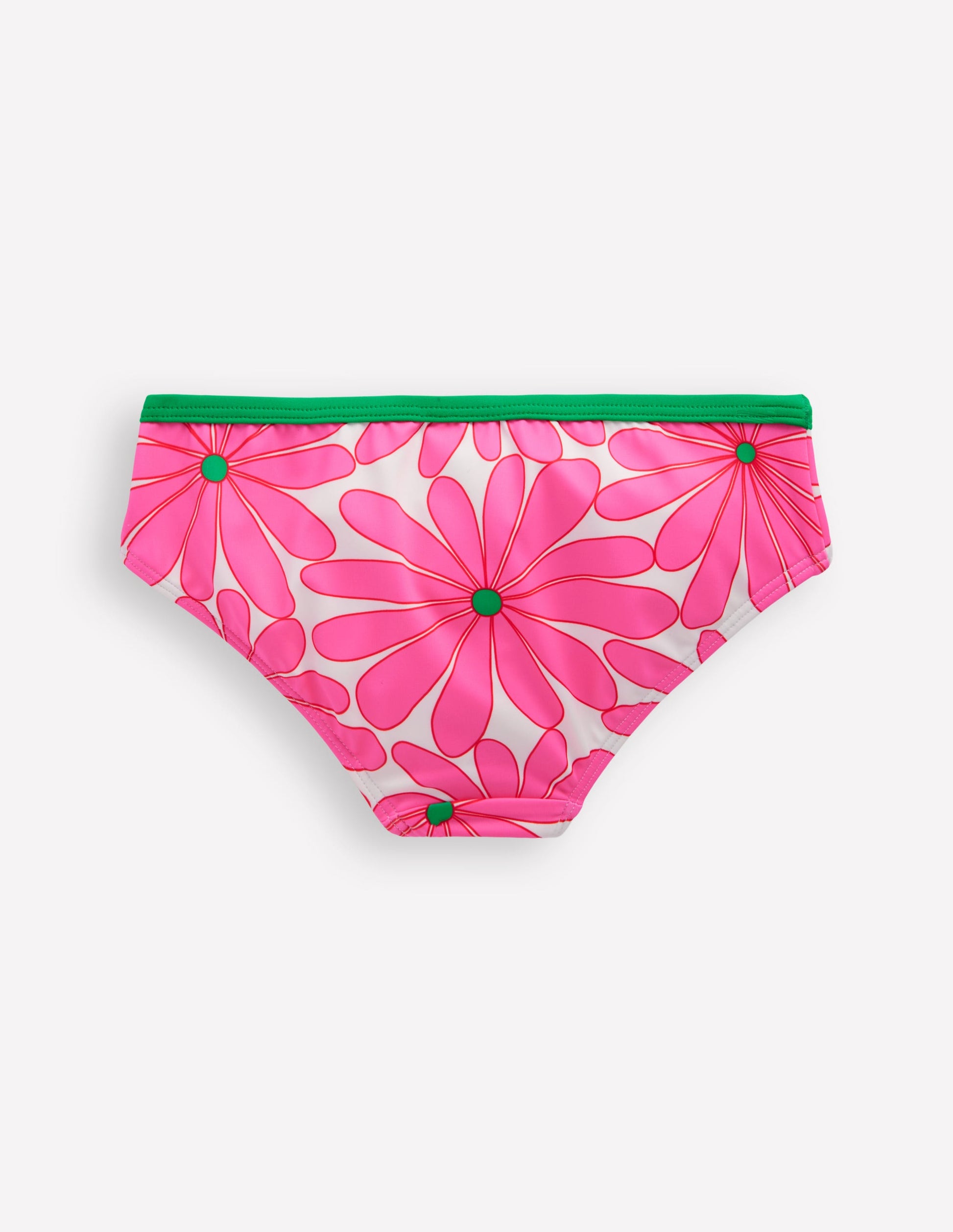 Patterned Bikini Bottoms-Festival Pink Daisy-2