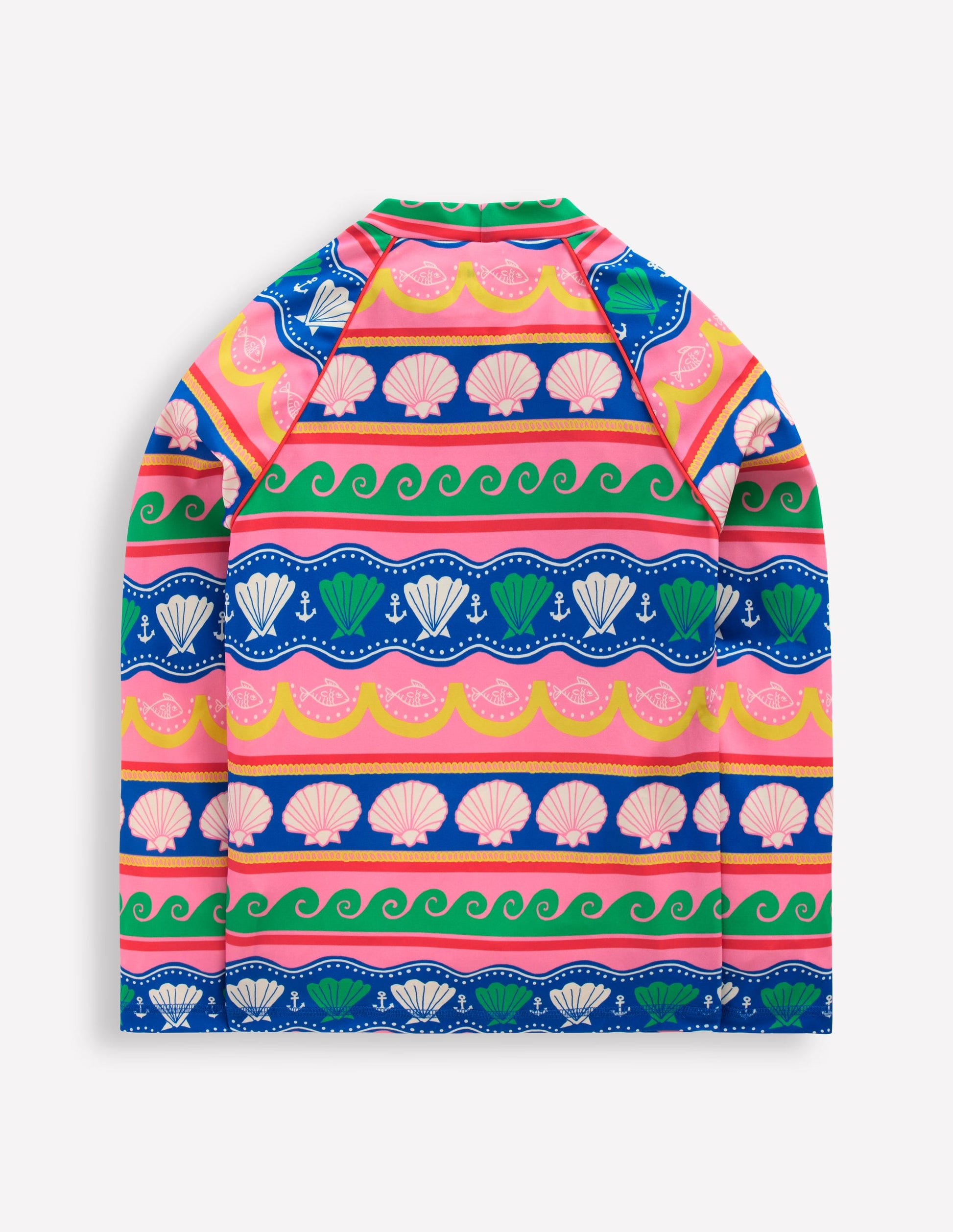 Sunsafe Patterned Rash Vest-Multi Sea Shell Stripe-2