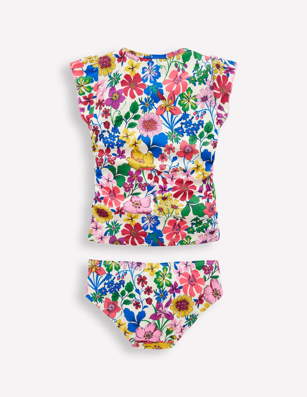 Ruched Tankini Set - Multi Rainbow Floral | Boden USA