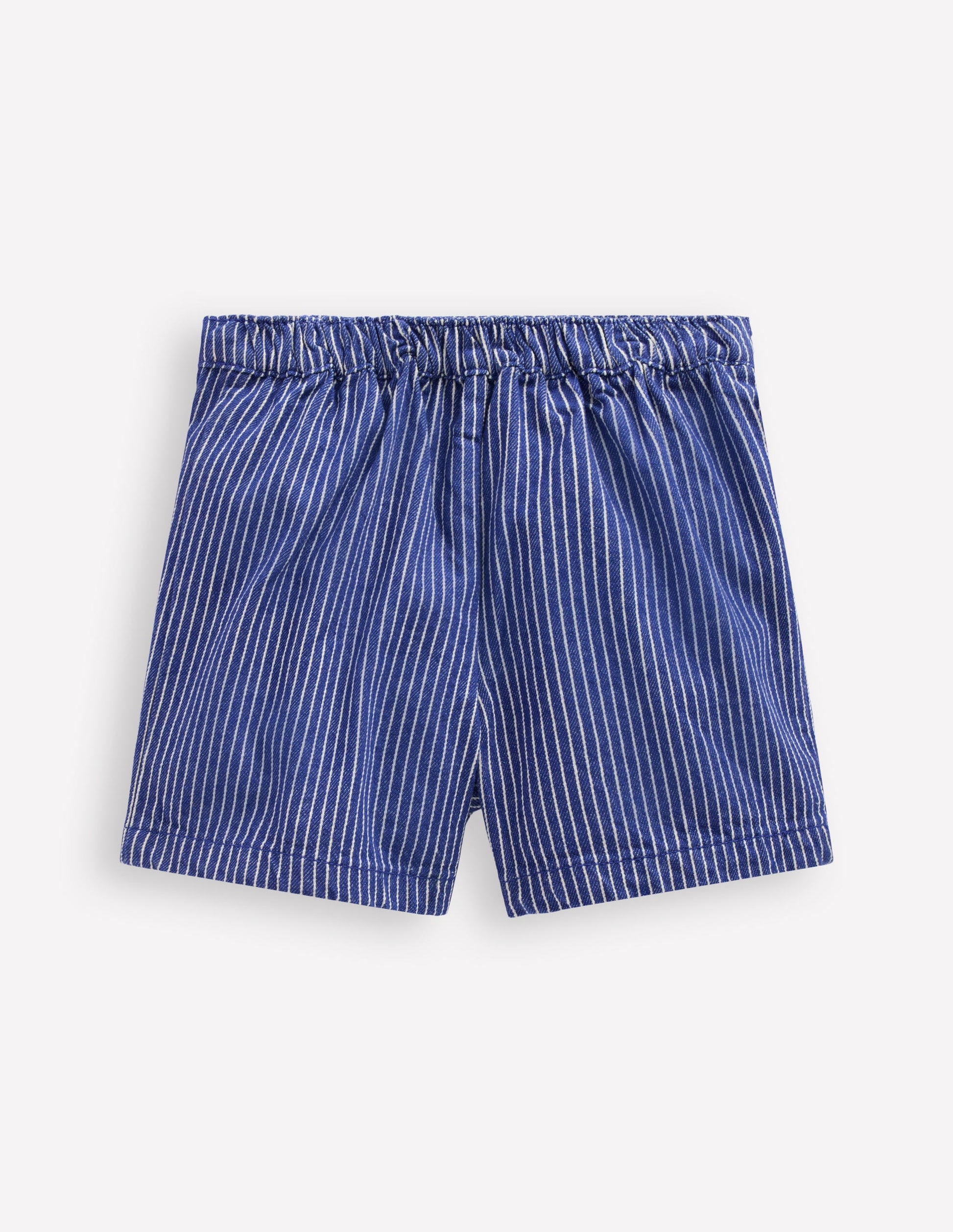 Wrap Woven Skort-Sapphire Blue/ Ivory Stripe-3