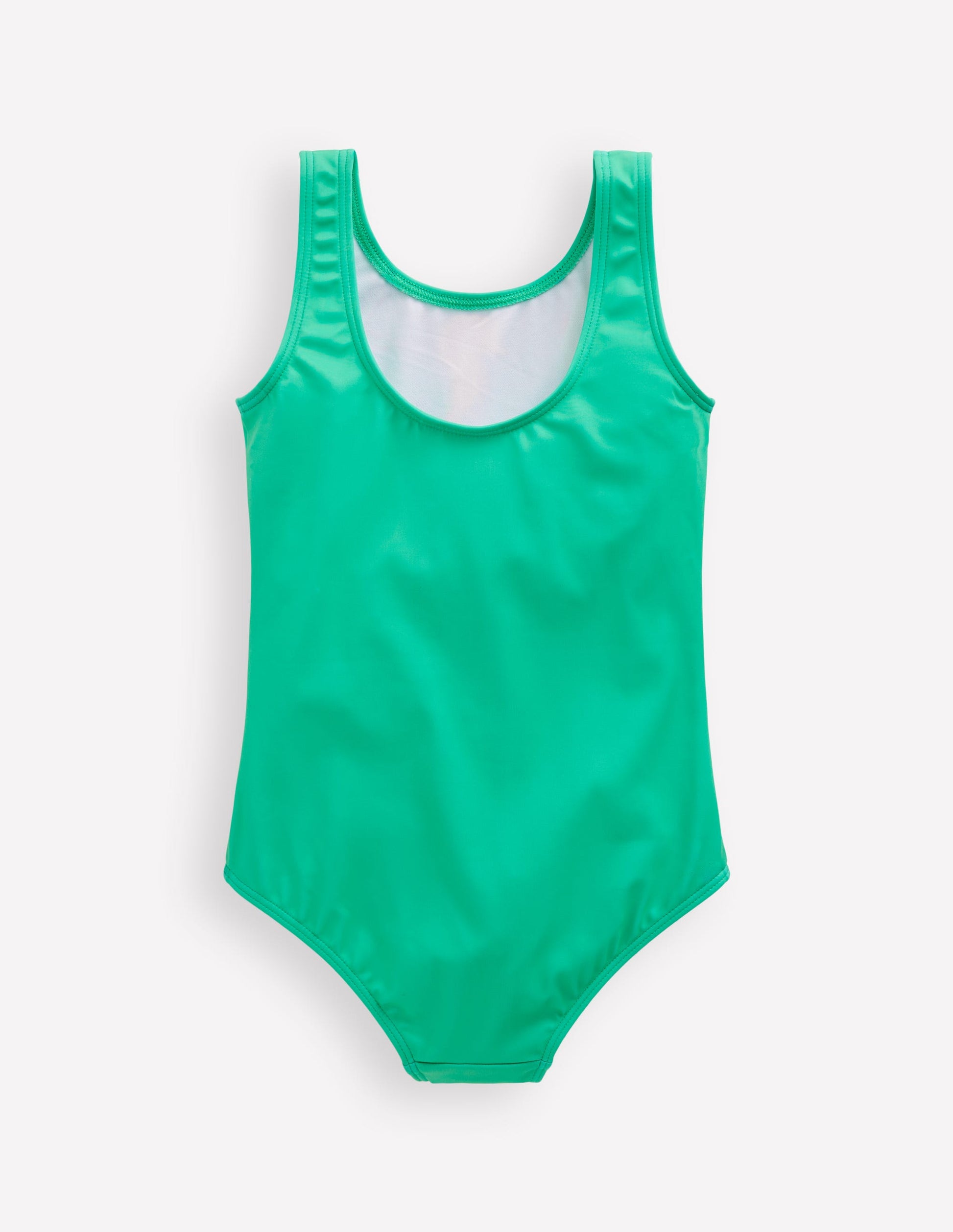 Scoop Back Appliqué Swimsuit-Aquamarine Blue Fish-2