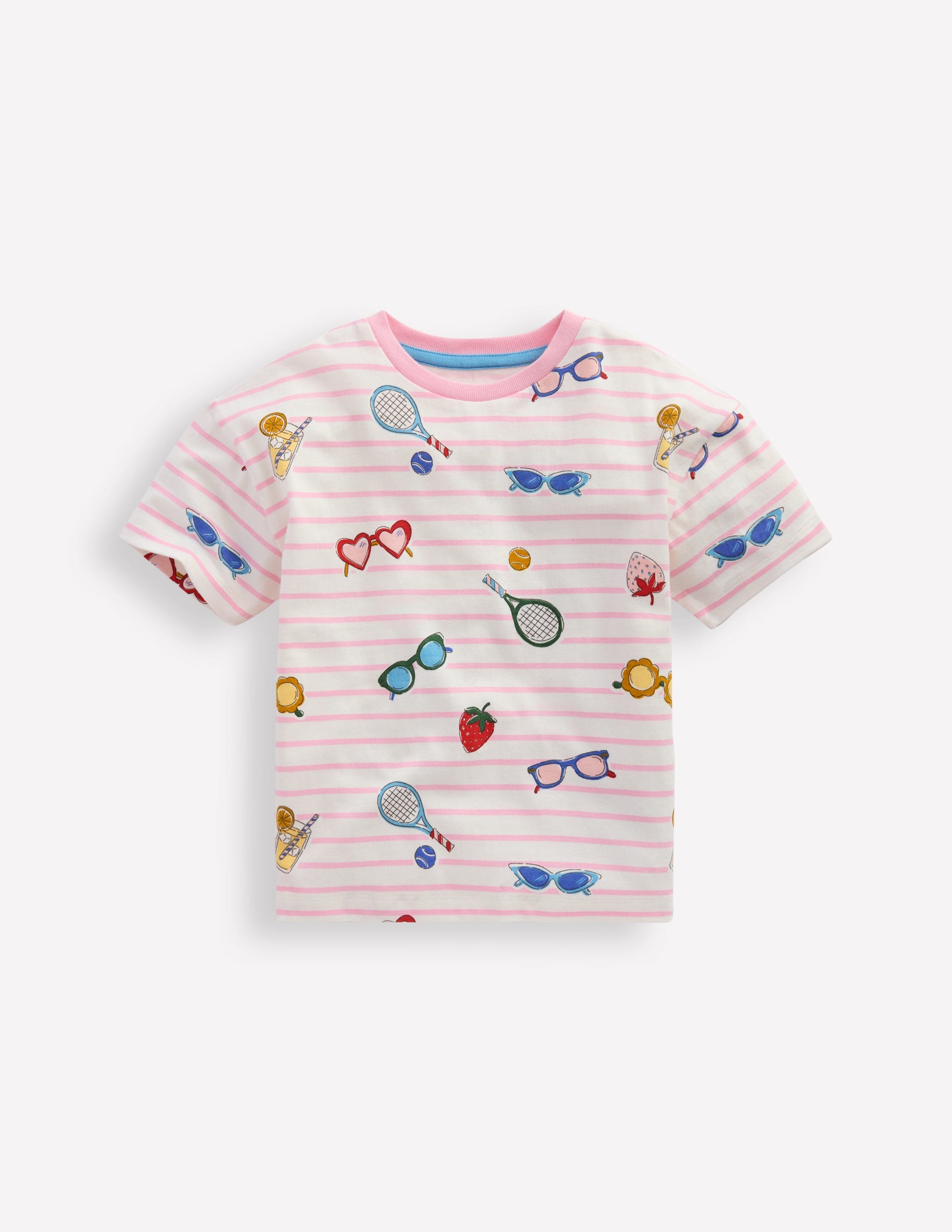 Relaxed Breton T-shirt-Spring Blossom Pink Holiday-1