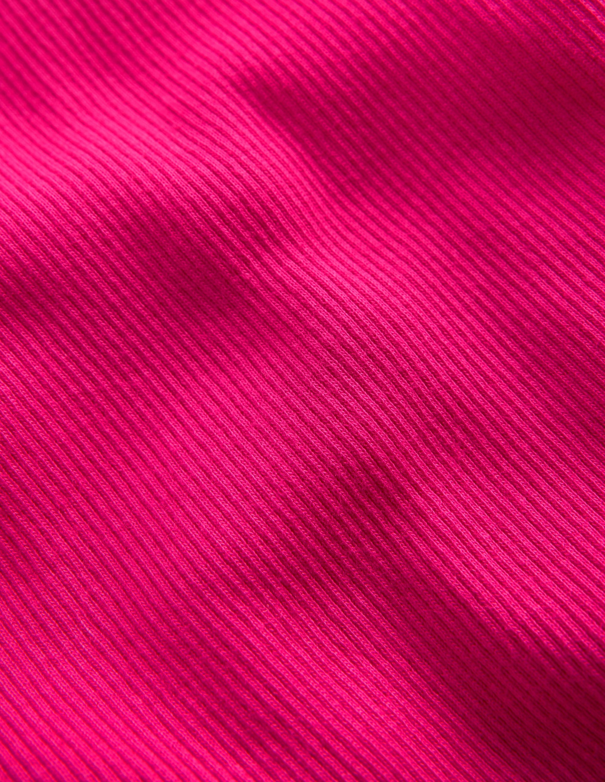 Short Sleeve Ribbed T-shirt-Pink Peony-3