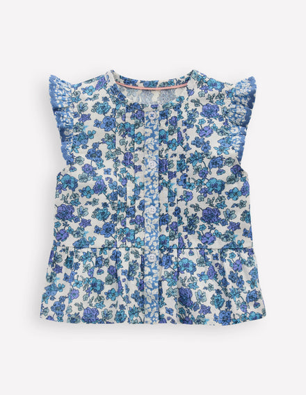 Flutter Button-through Top-Hotchpotch Floral