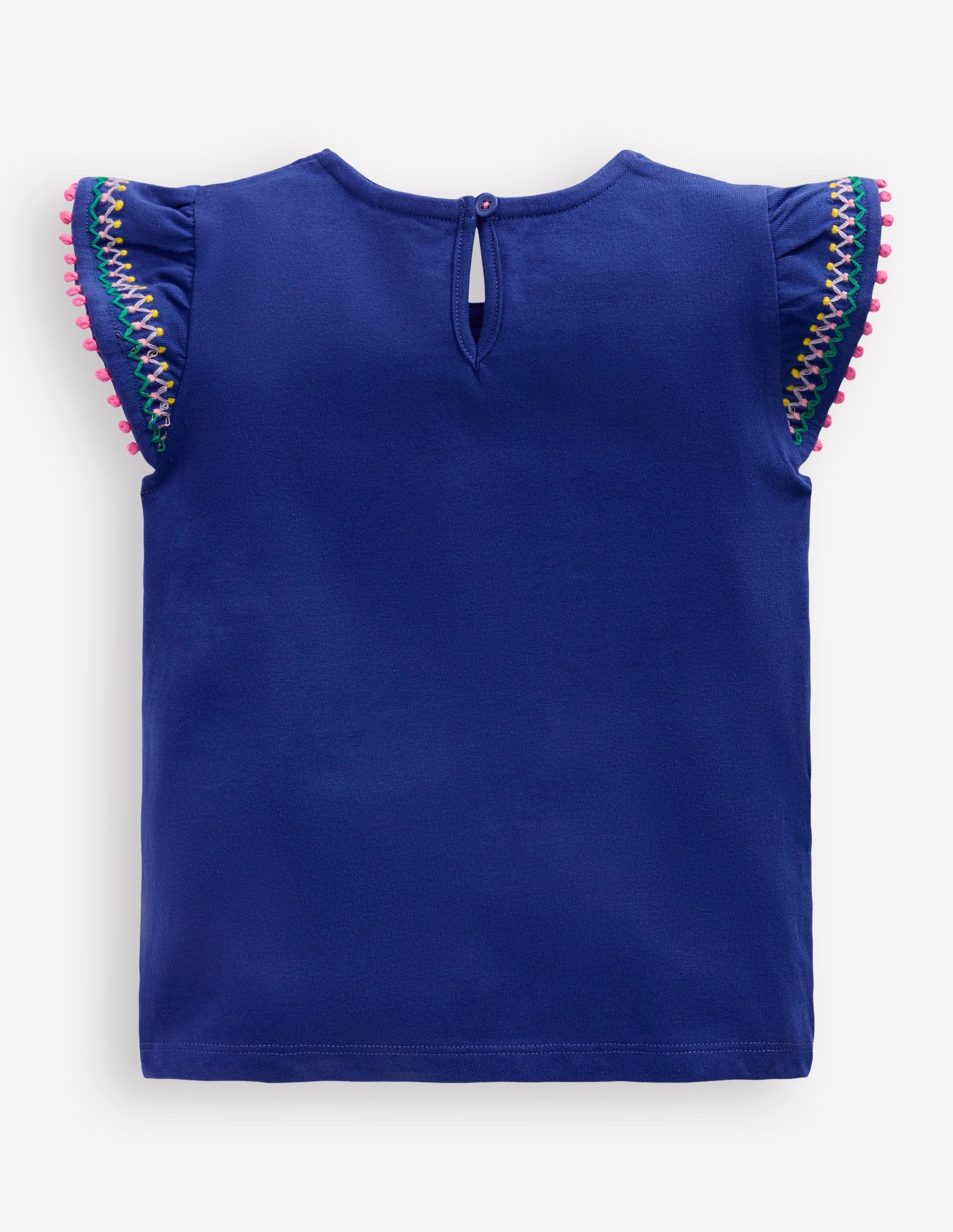 Flutter Sleeve Trim Top-Starboard Blue - Image 2