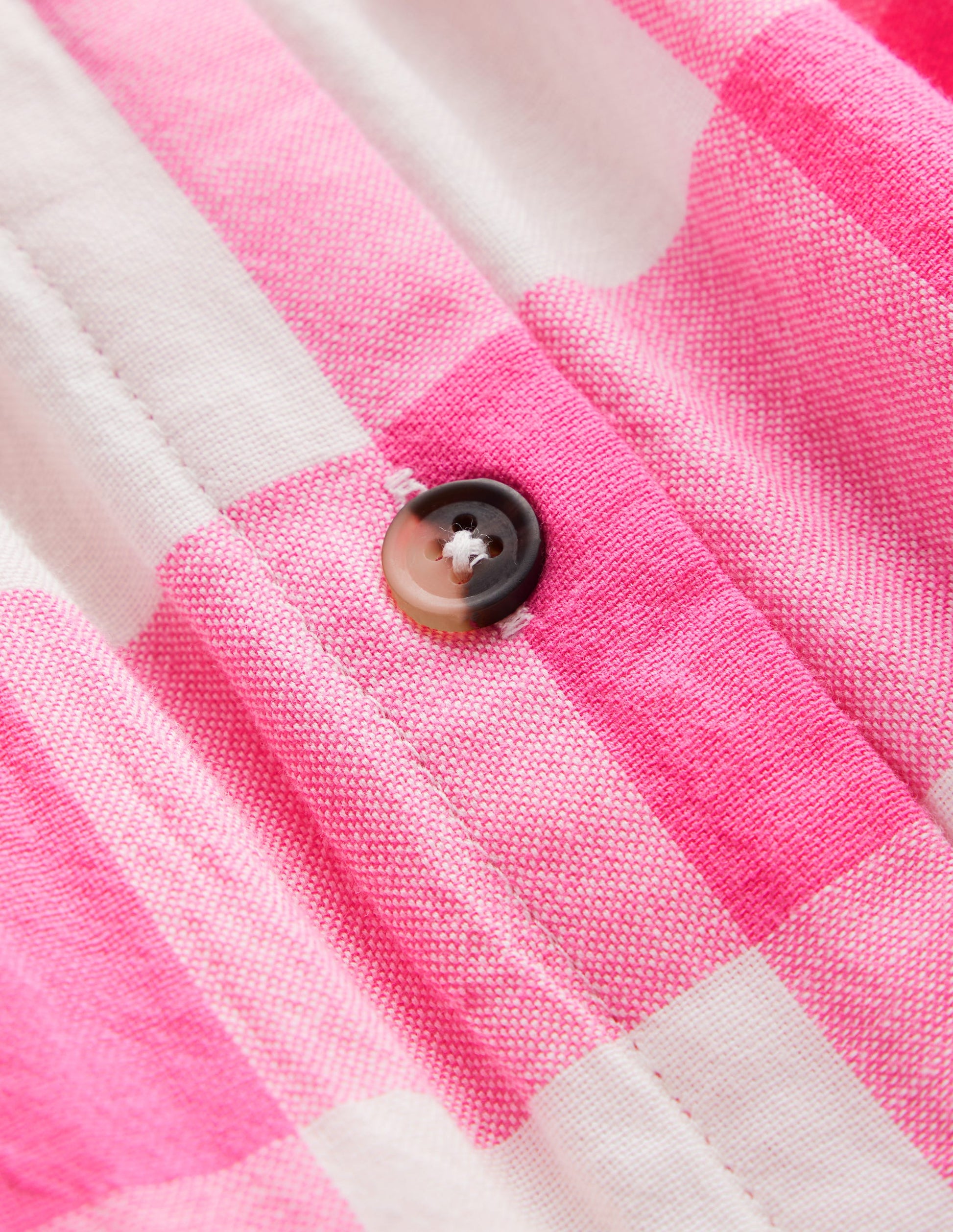 Remy Button Through Dress-Pink Punch Gingham-5