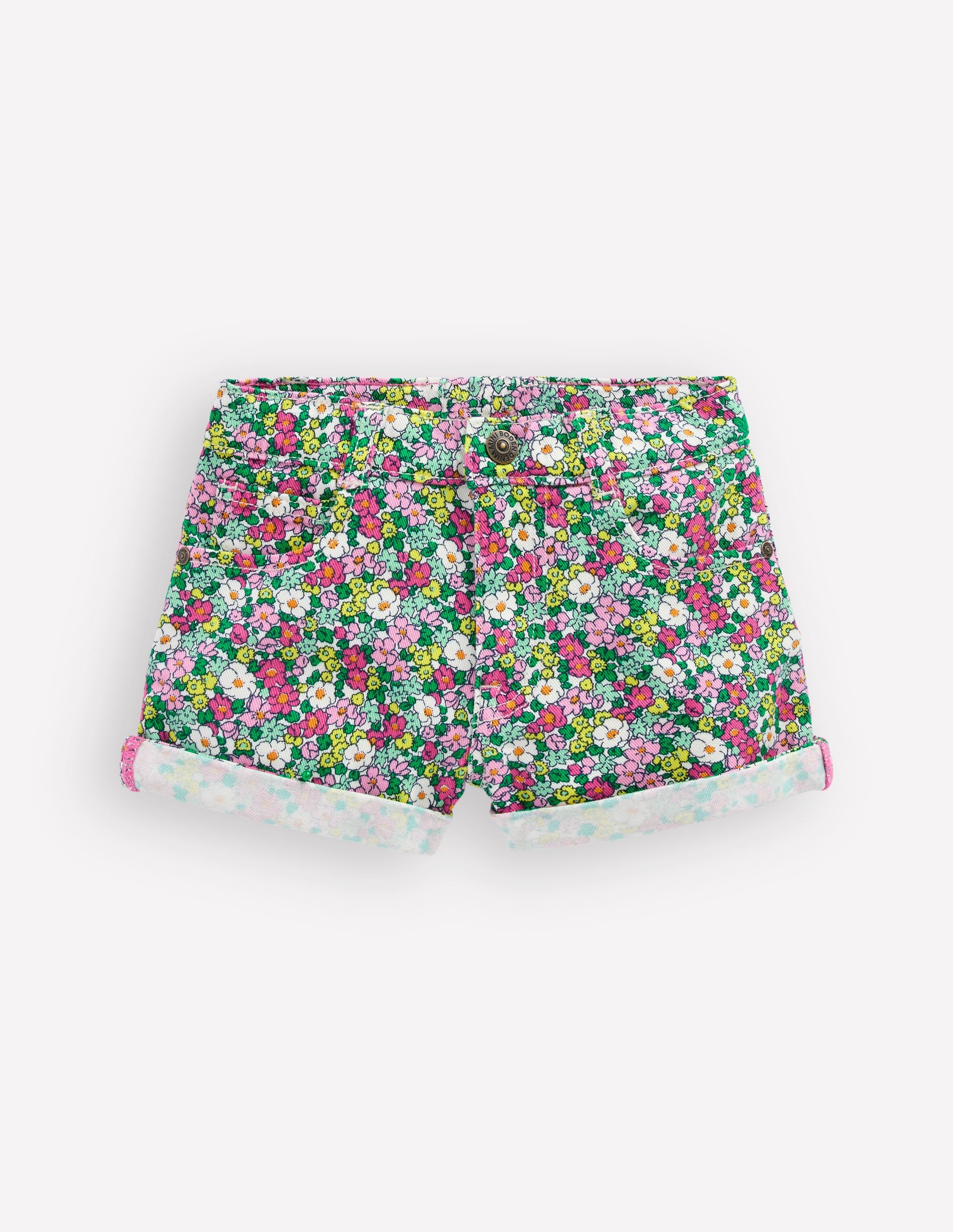Denim Shorts-Multi Summer Flowerbed - Image 1