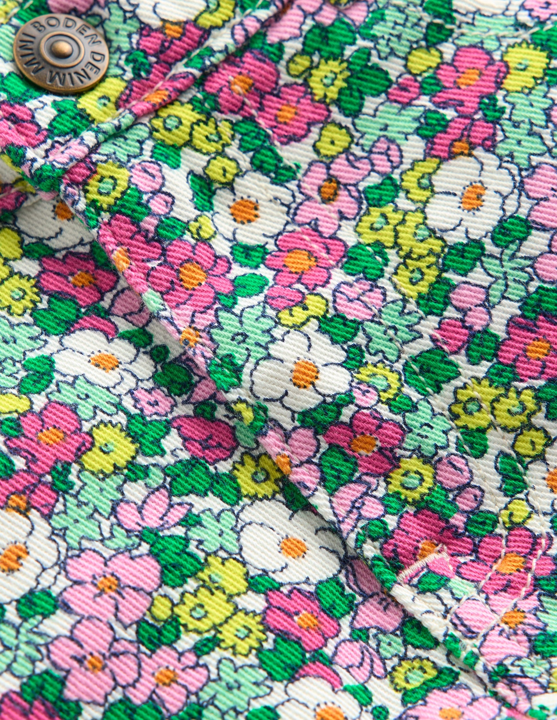 Denim Shorts-Multi Summer Flowerbed-3