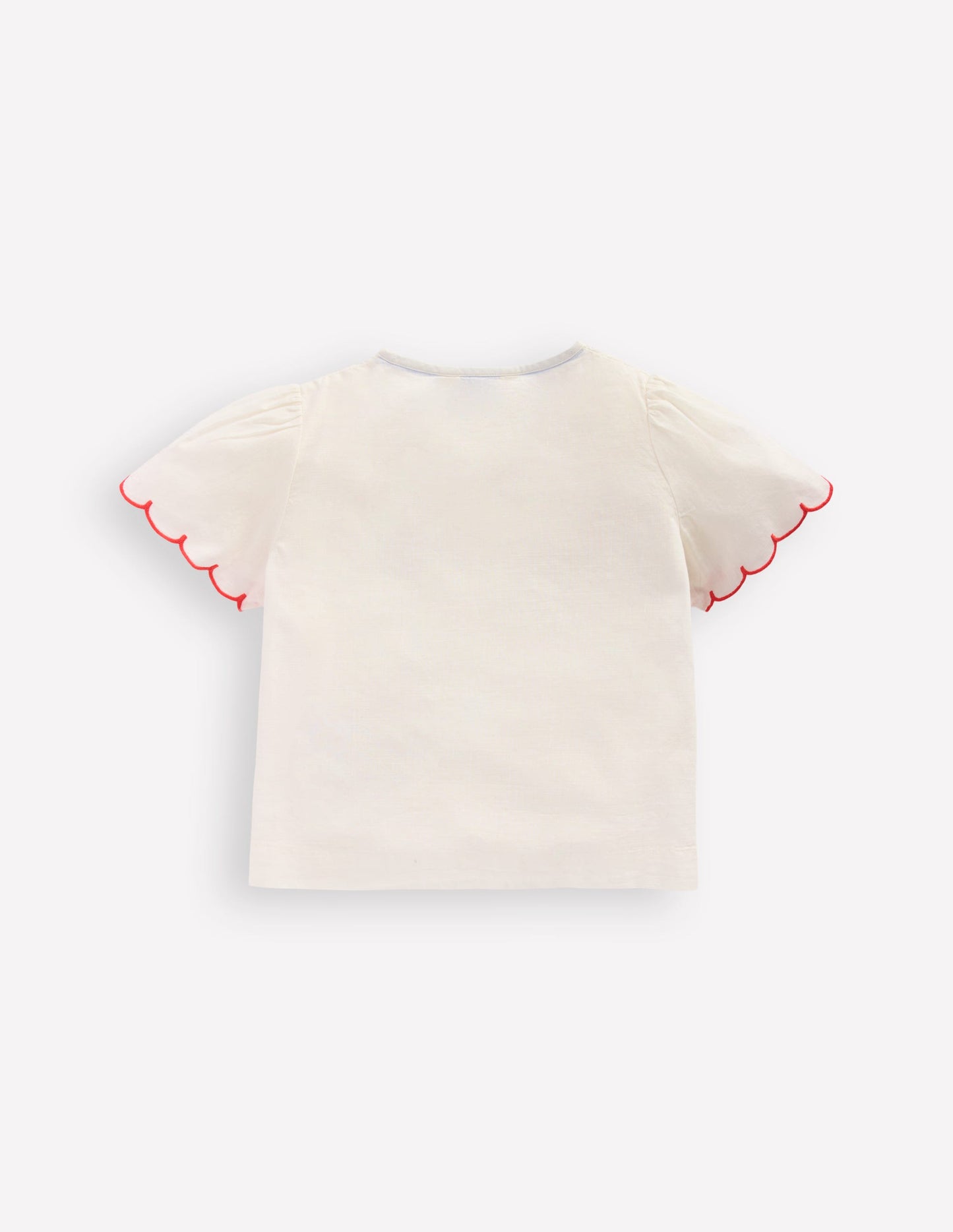 Button-through Blouse-Soft Ivory Embroidery