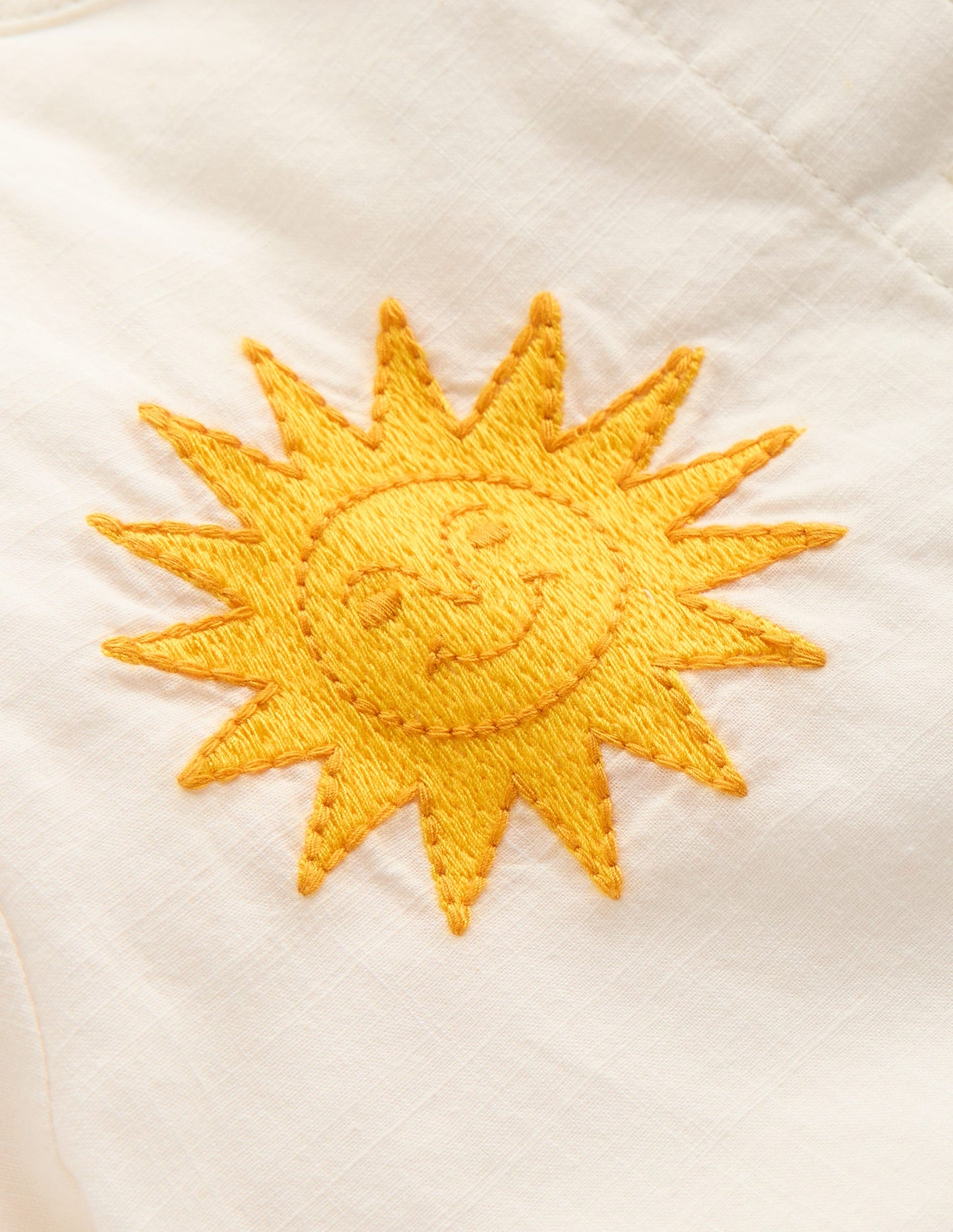 Button-through Blouse-Soft Ivory Embroidery