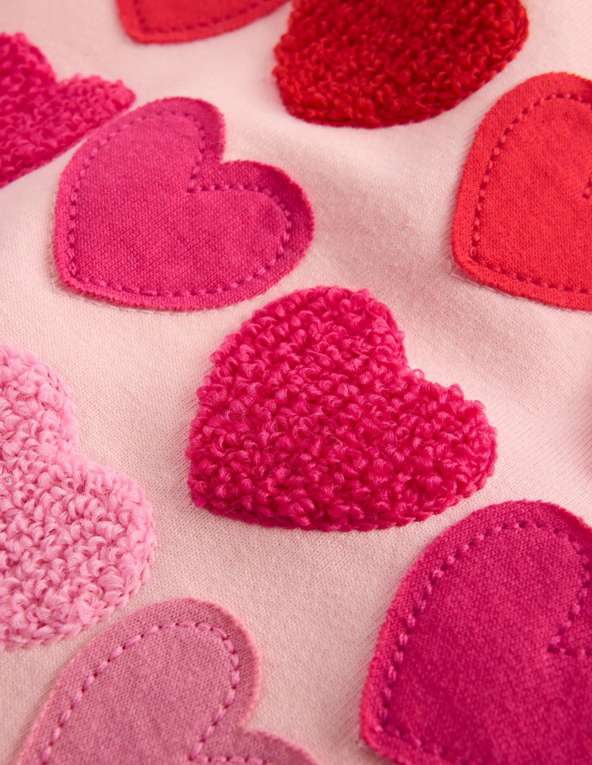 Easy Applique T-shirt-Chalk Pink Heart rainbow-3
