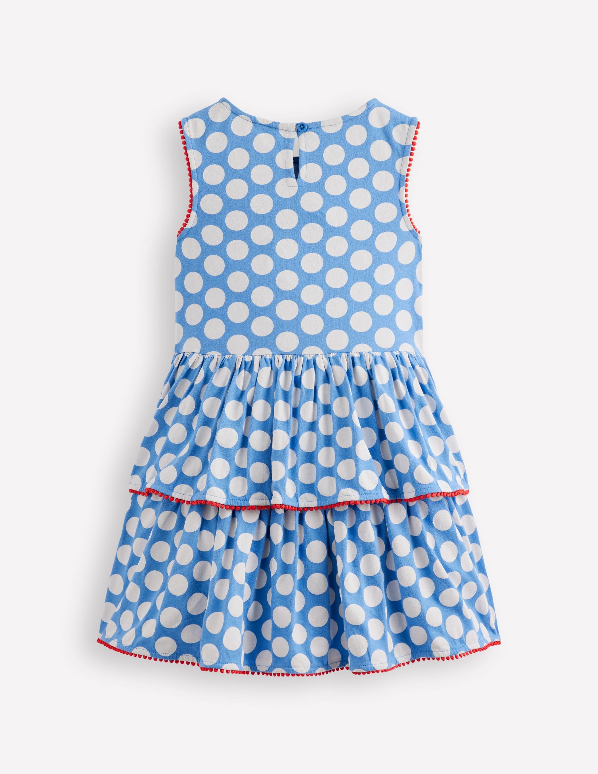 Boden Girls Tiered Jersey Sundress in Blue