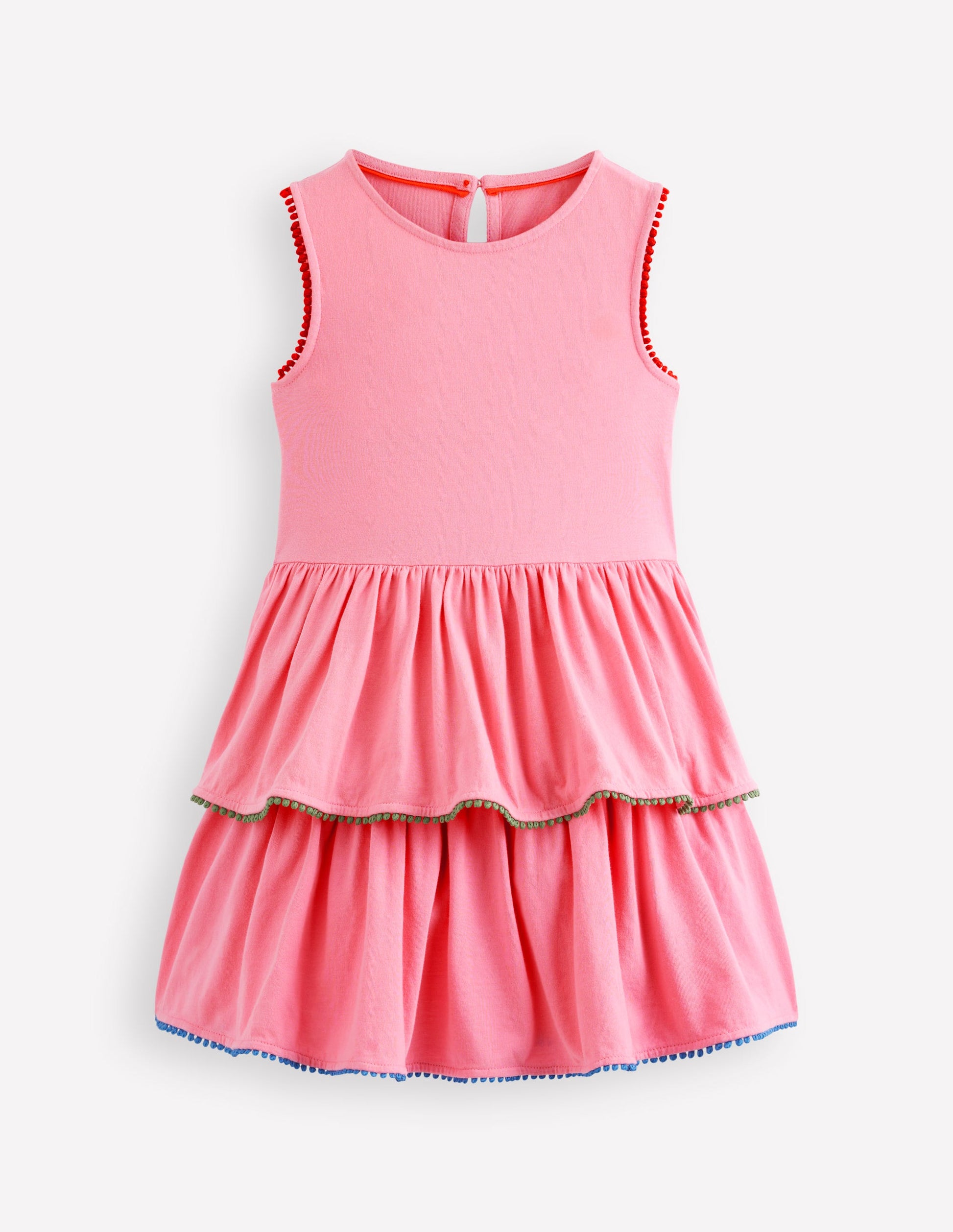 Tiered Jersey Sundress-Bubblegum Pink-2