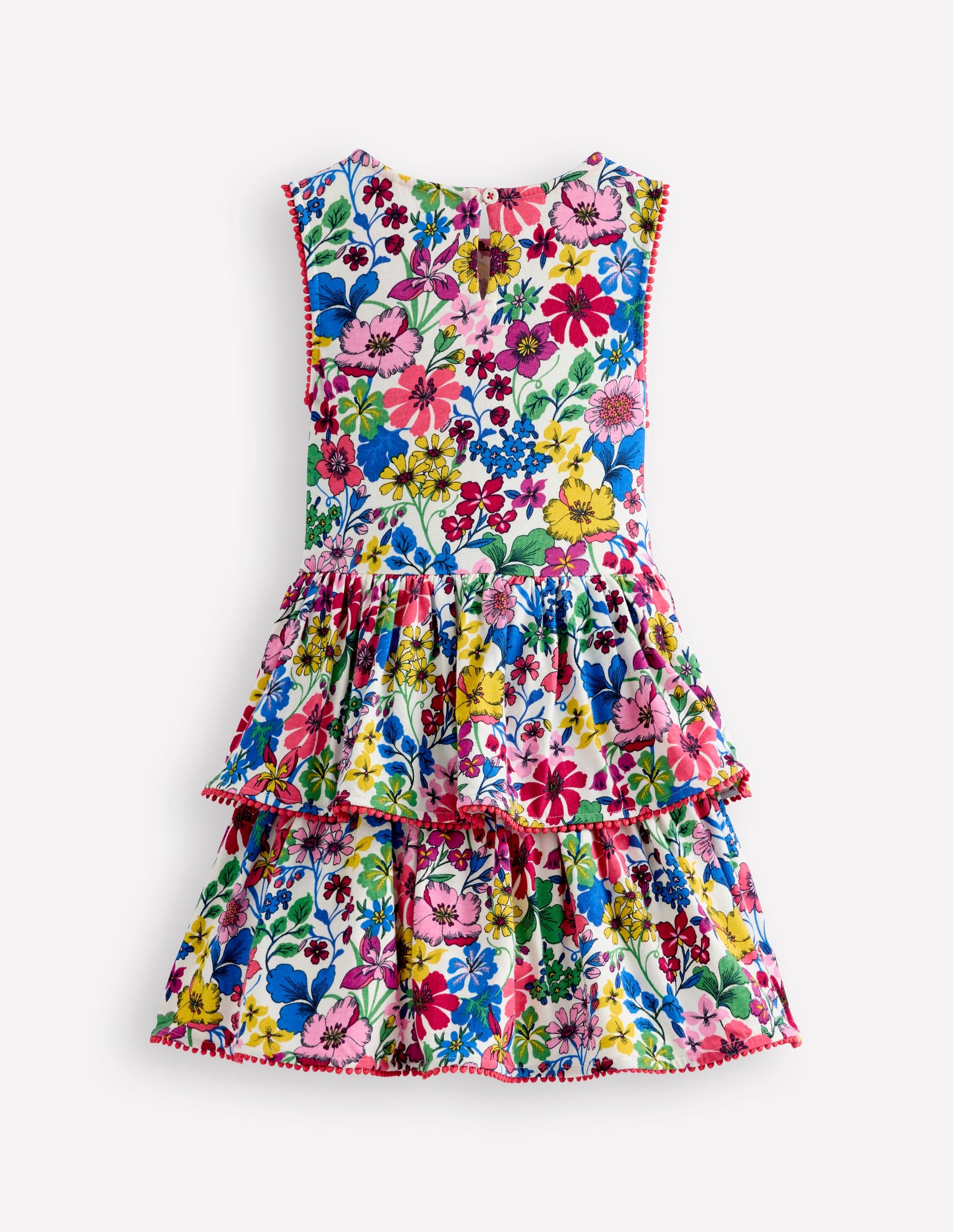 Tiered Jersey Sundress-Tickled Pink Floral Sprig-2