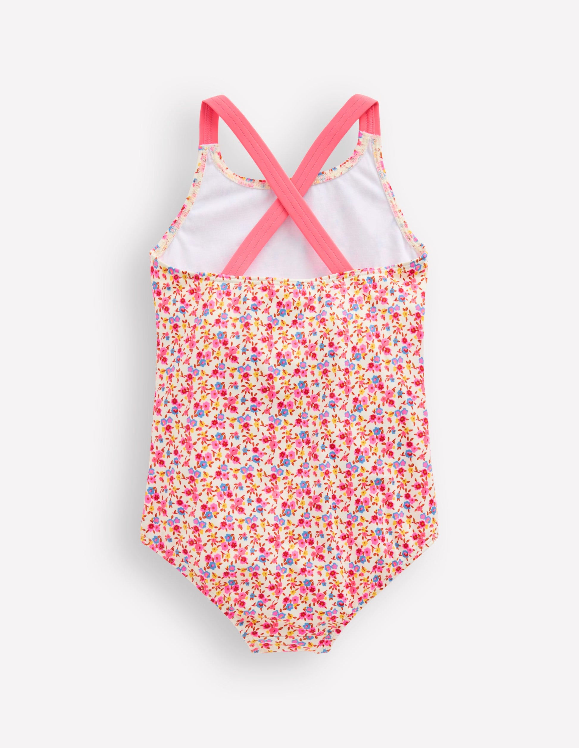 Cross-Back Printed Swimsuit-Papyrus Ditsy Floral-3