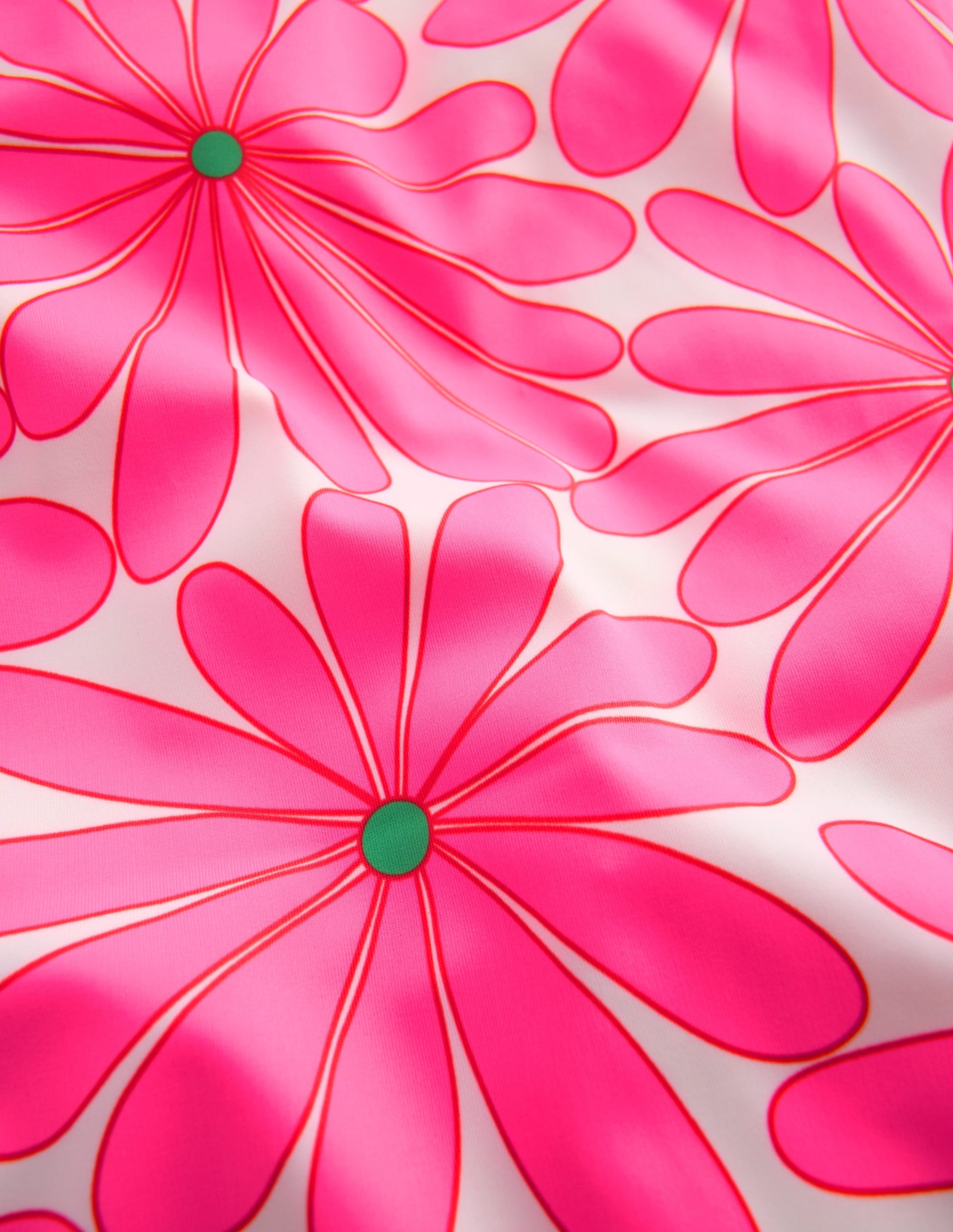 Cross-Back Printed Swimsuit-Festival Pink Daisy-5