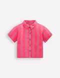 Short Sleeve Relaxed Shirt-Formica Pink Stripe