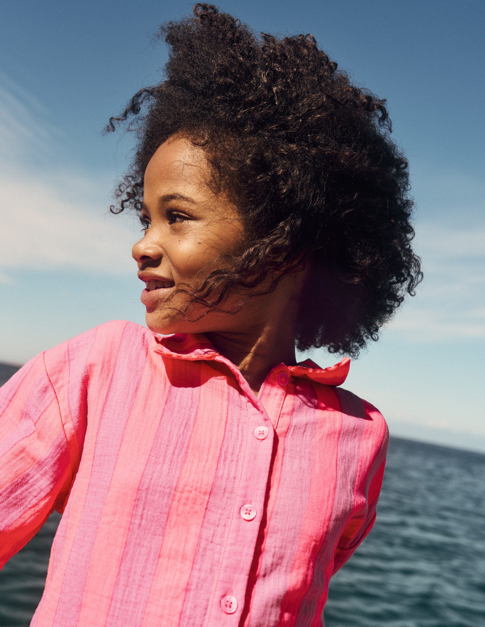 Short Sleeve Relaxed Shirt-Formica Pink Stripe-1