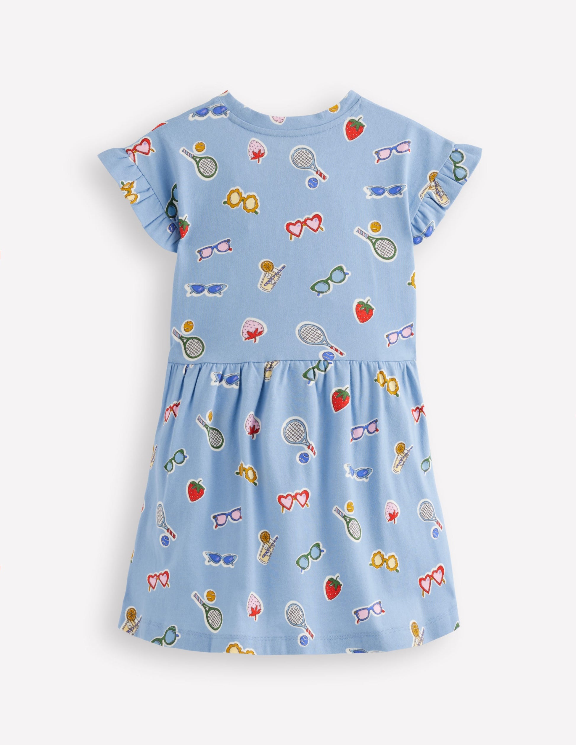 floral maxi dress blue Boden Girls Jersey T-Shirt Dress in Blue