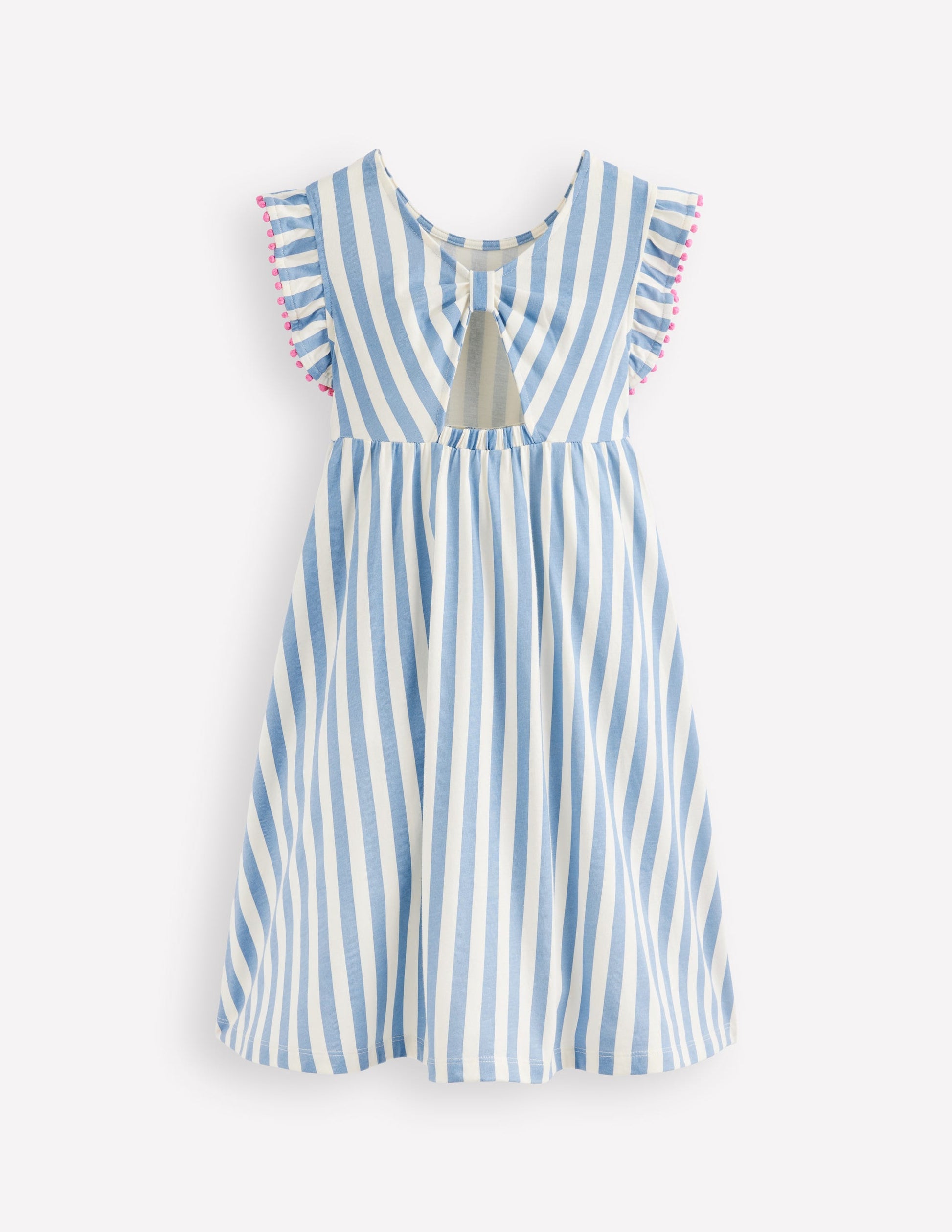 Boden Girls Bow Back Jersey Dress in Blue | Size 5-6 Years Boden Girls Bow Back Jersey Dress in Blue | Size 5-6 Years