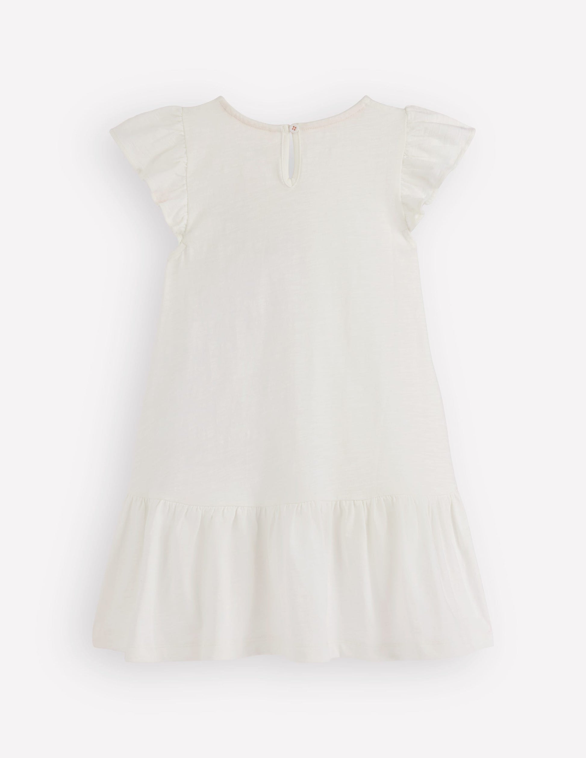 Logo Pocket Jersey Dress-Soft Ivory Ice Cream-2