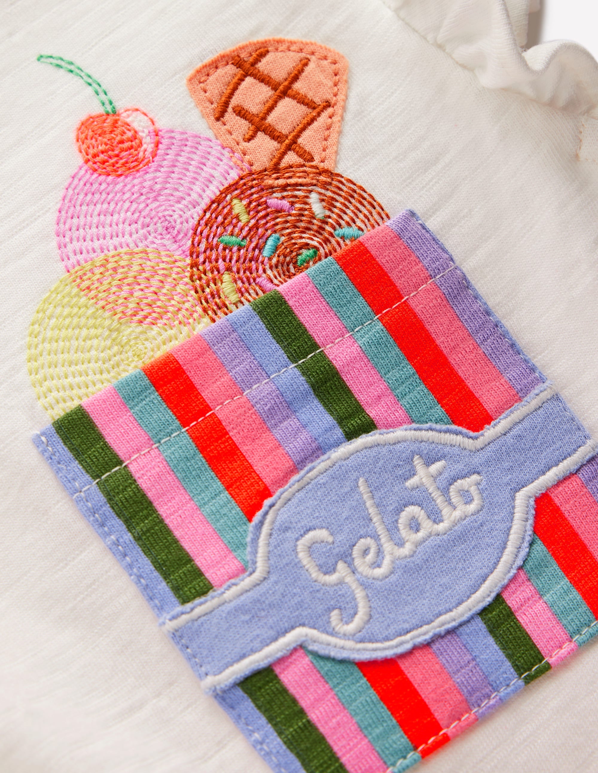 Logo Pocket Jersey Dress-Soft Ivory Ice Cream - Image 3