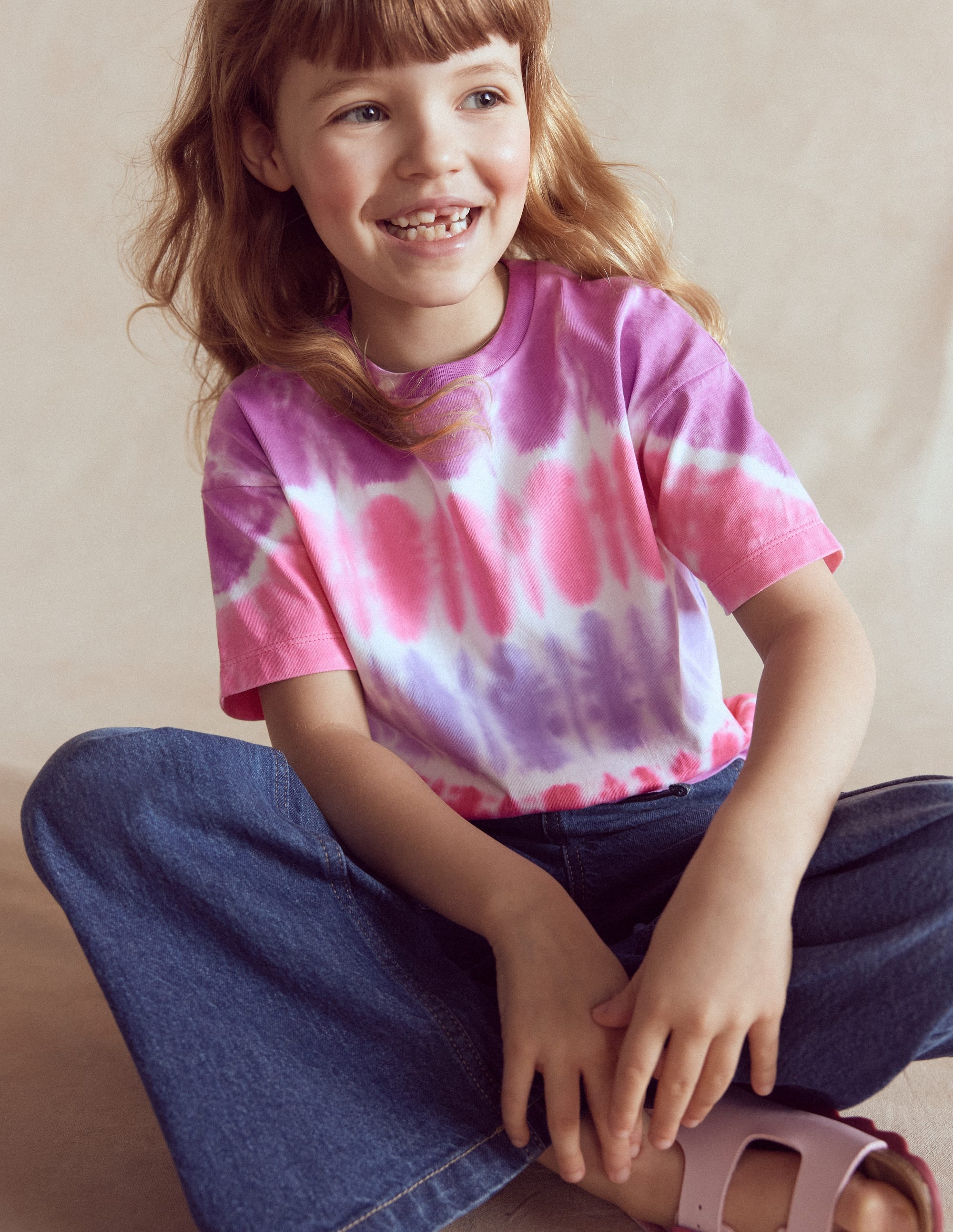 Tie Dye Logo Top-Pink Tie Dye - Image 1