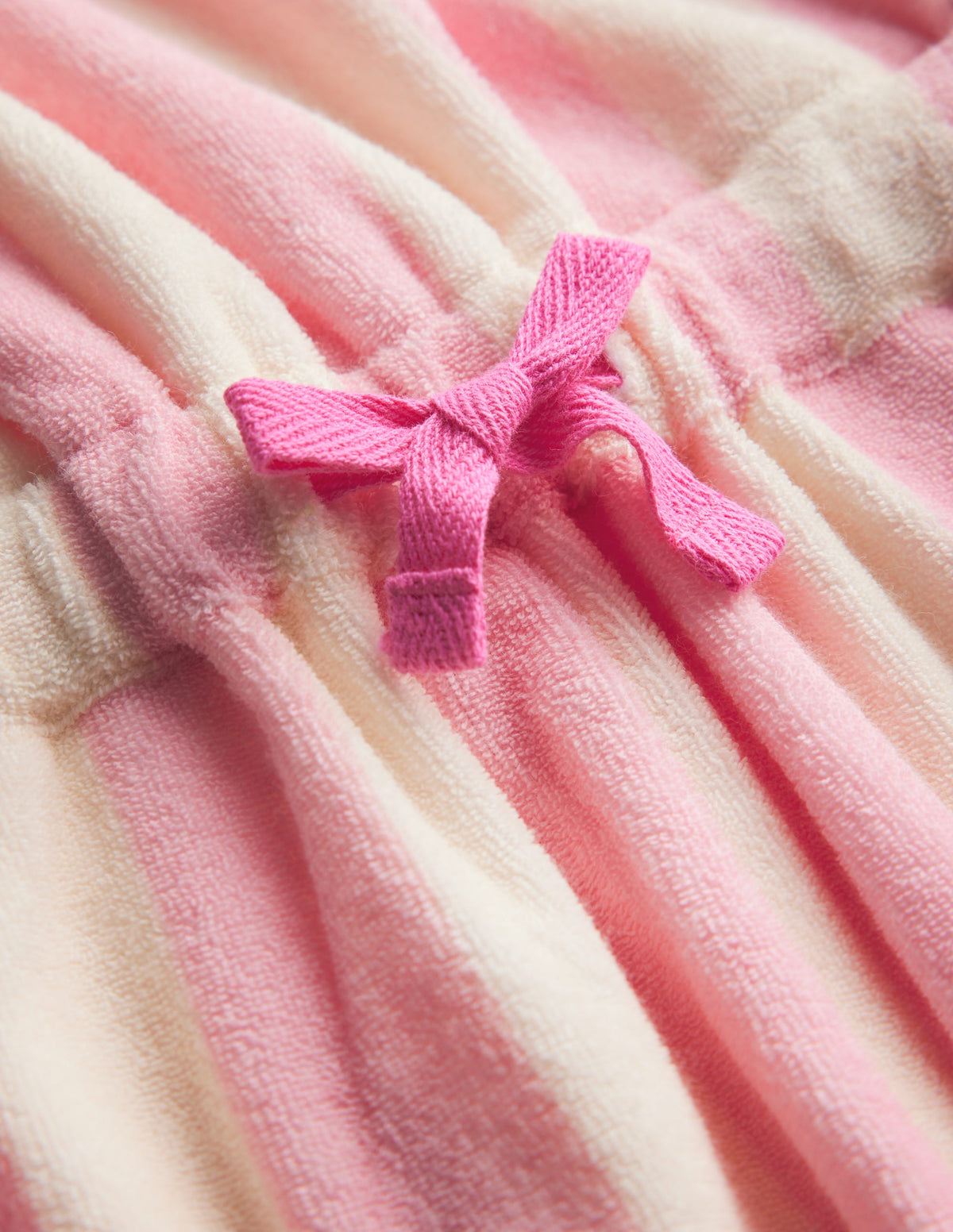 Relaxed Towelling Playsuit-Spring Blossom Pink Stripe - Image 3
