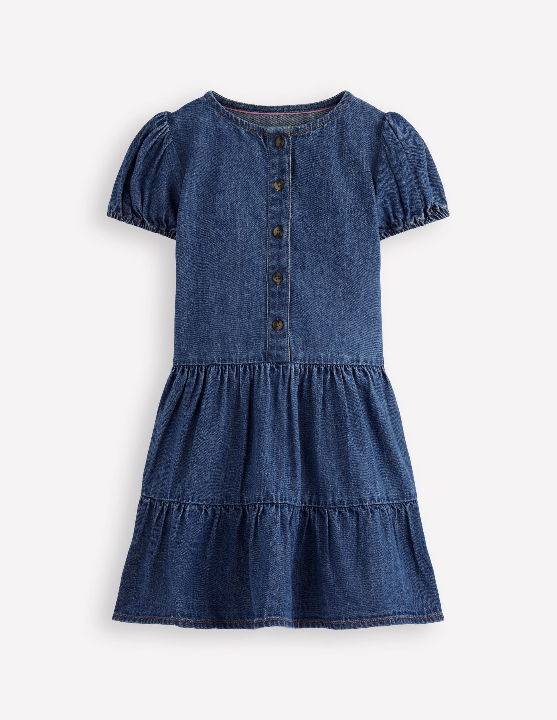 Tiered Shirt Dress-Chambray Blue | Boden USA
