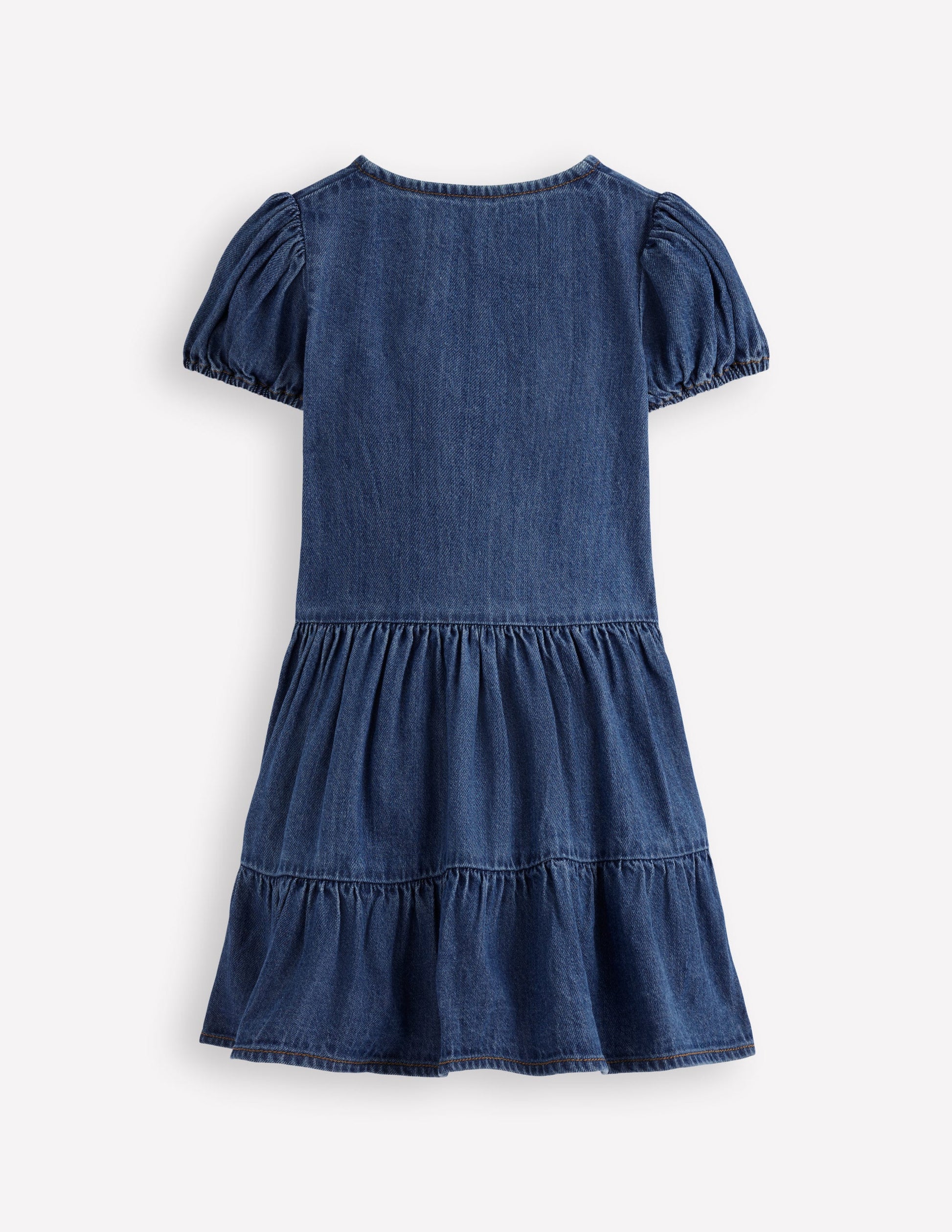boden tiered shirt dress Boden Girls Tiered Shirt Dress in Blue