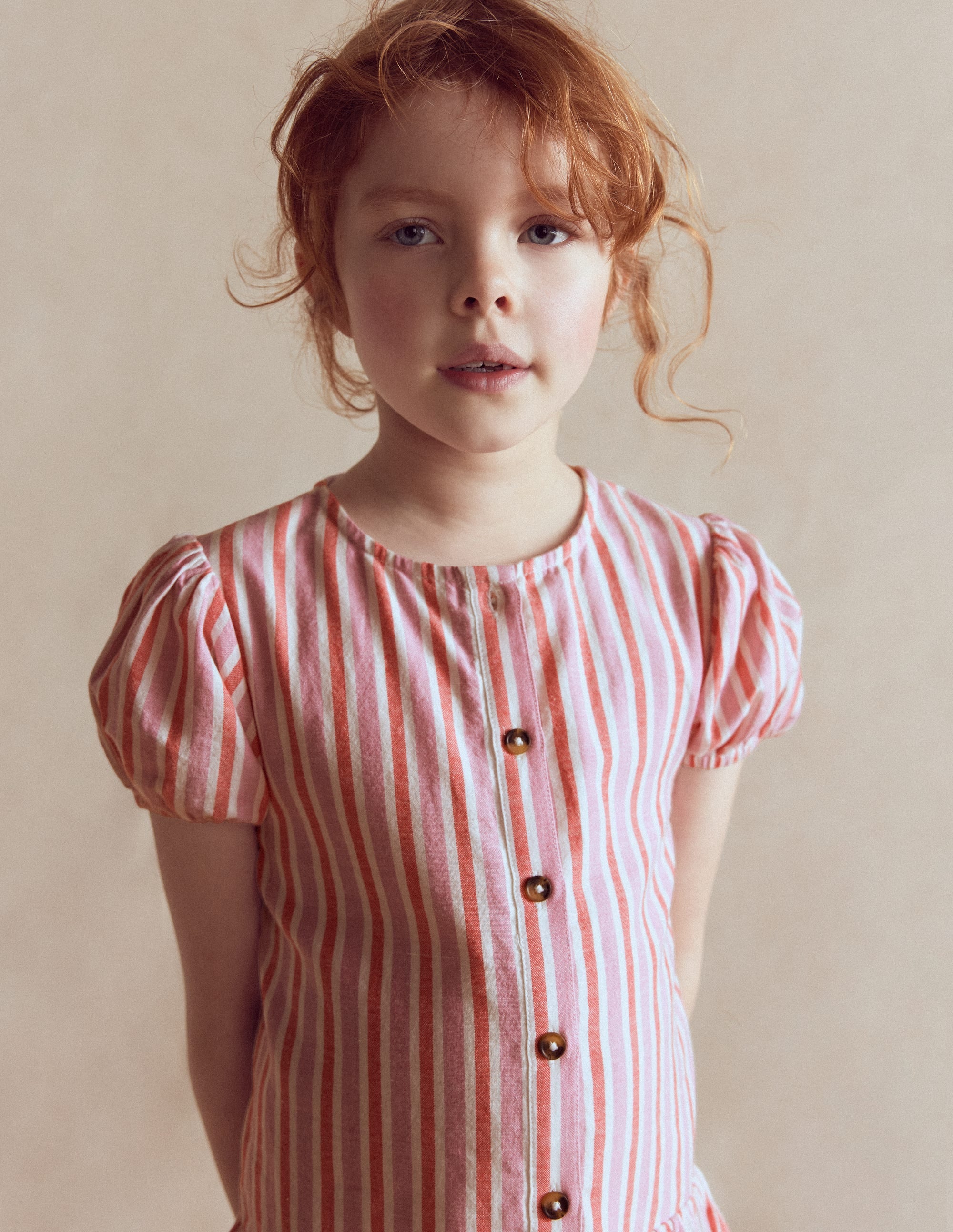 Tiered Shirt Dress-Formica Pink Stripe - Image 2