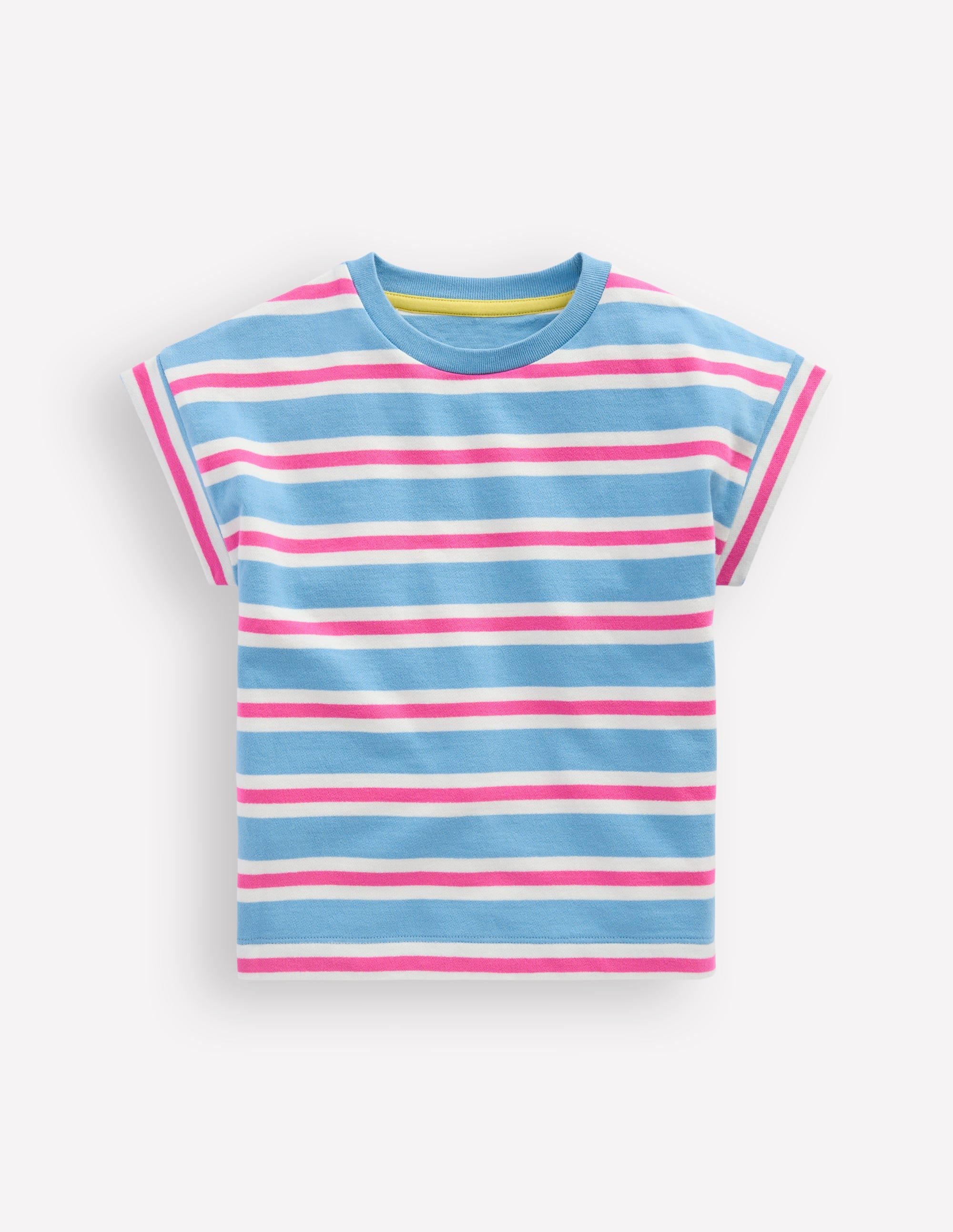 Short Sleeve Sweat Top-Blue Stripe - Image 2
