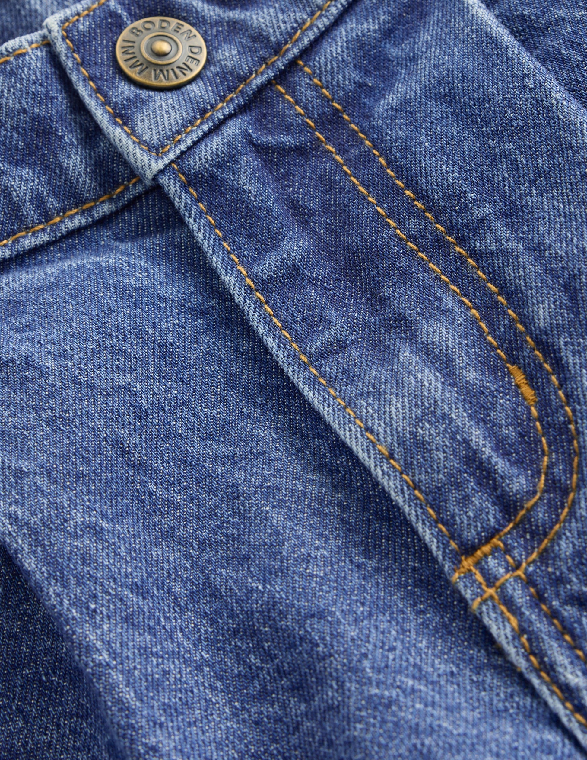 Long Denim Shorts-Mid Vintage Denim-5