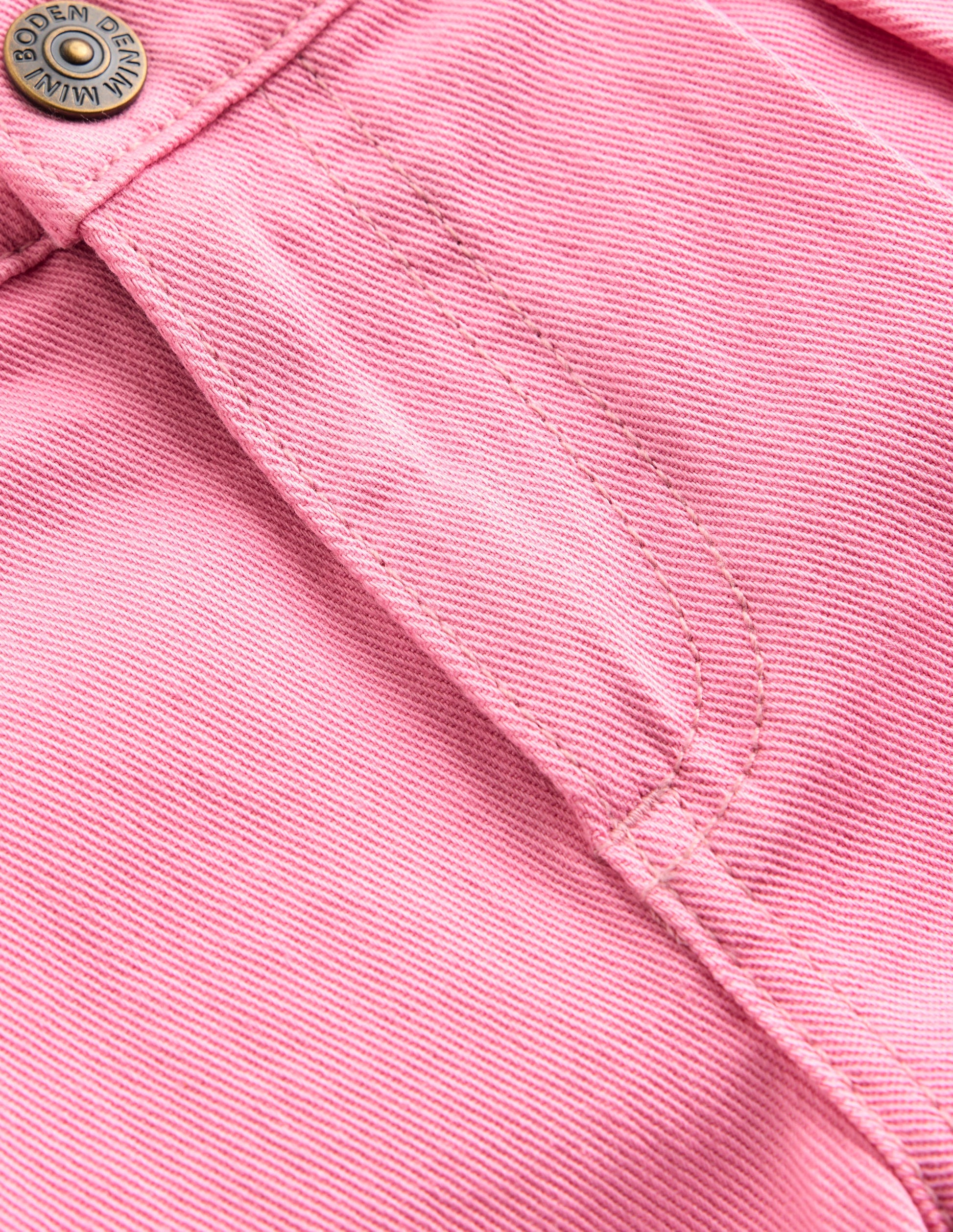 Long Denim Shorts-Bubblegum Pink-3